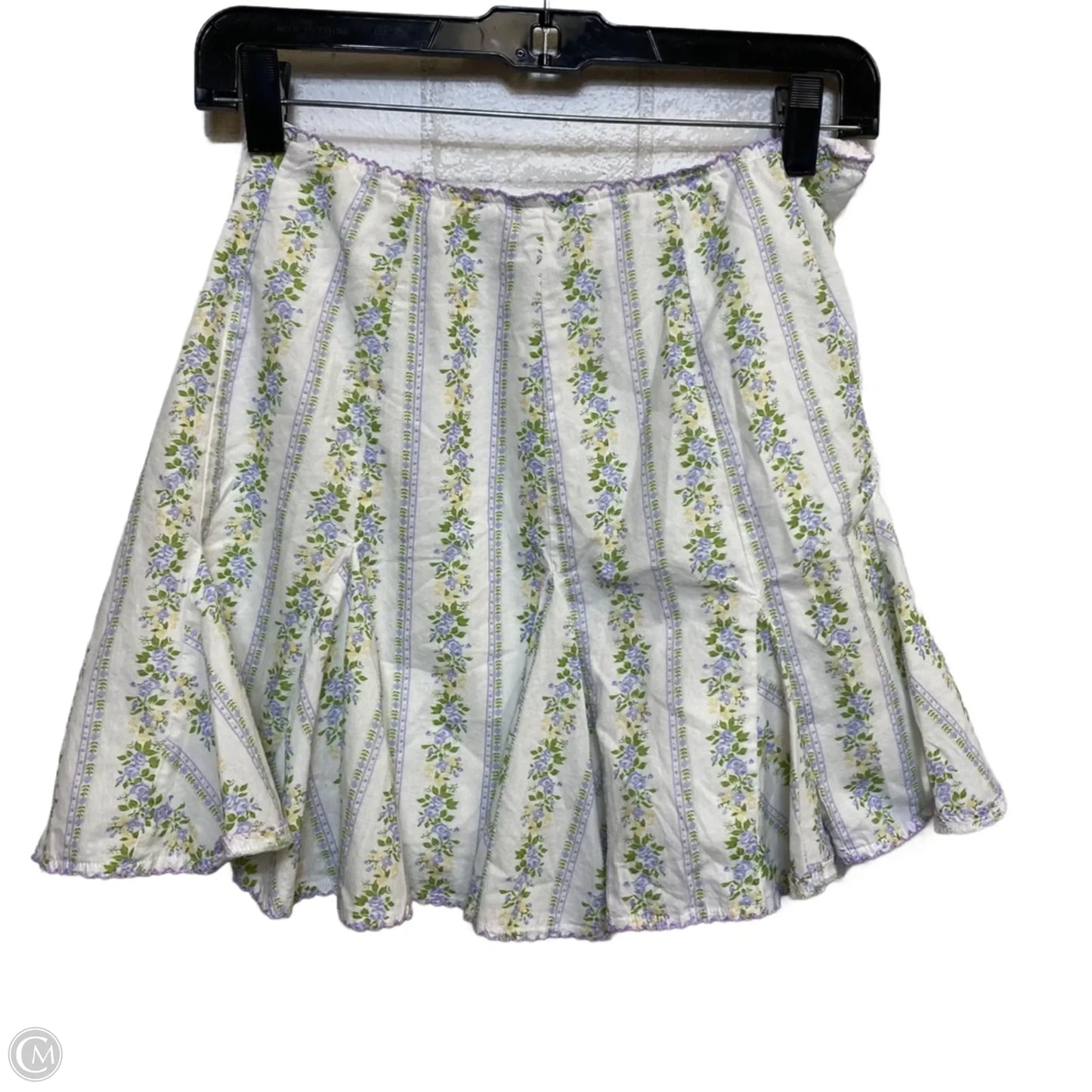 Skirt Mini & Short By Amable In Blue & White, Size: M