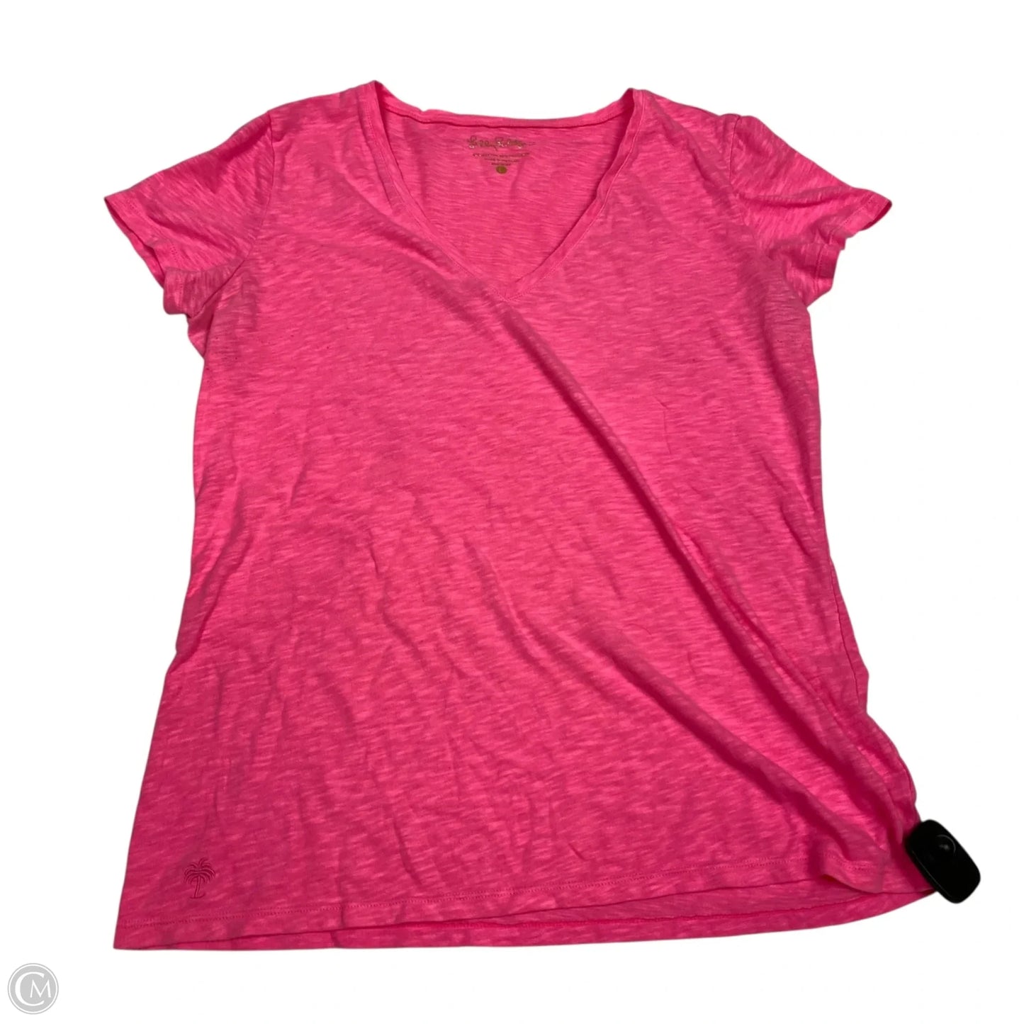Top Short Sleeve Designer By Lilly Pulitzer In Pink, Size: L