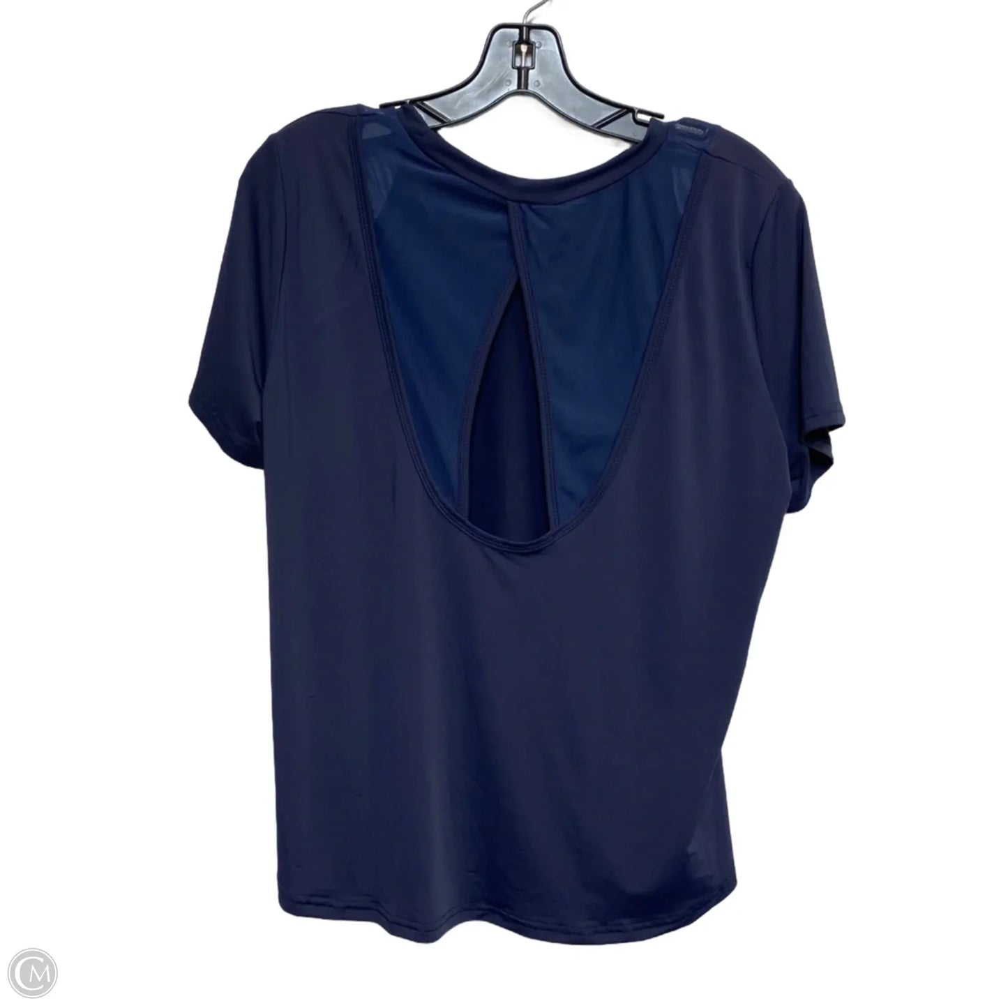 Athletic Top Short Sleeve By Shein In Navy, Size: M
