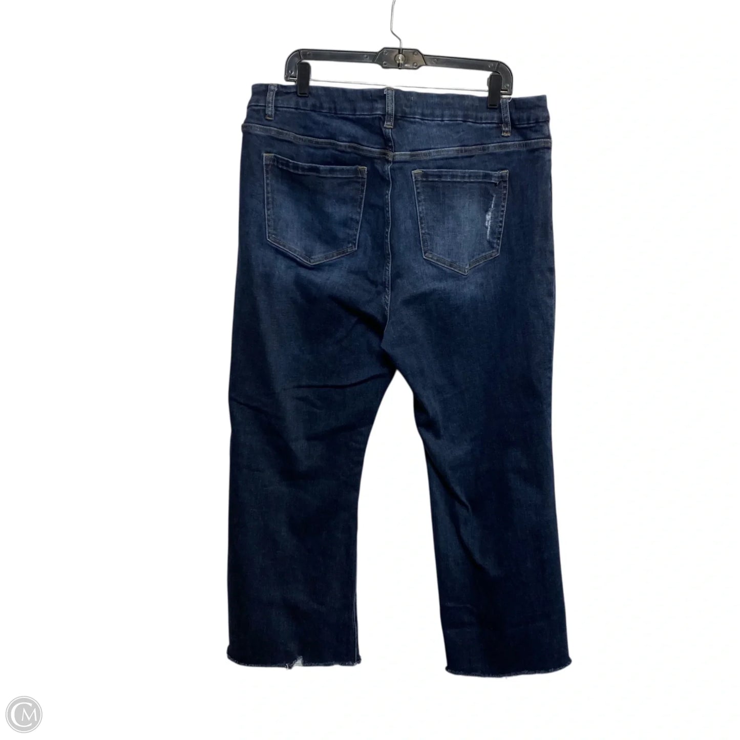 Jeans Straight By Mica Las Angeles In Blue Denim, Size: 18