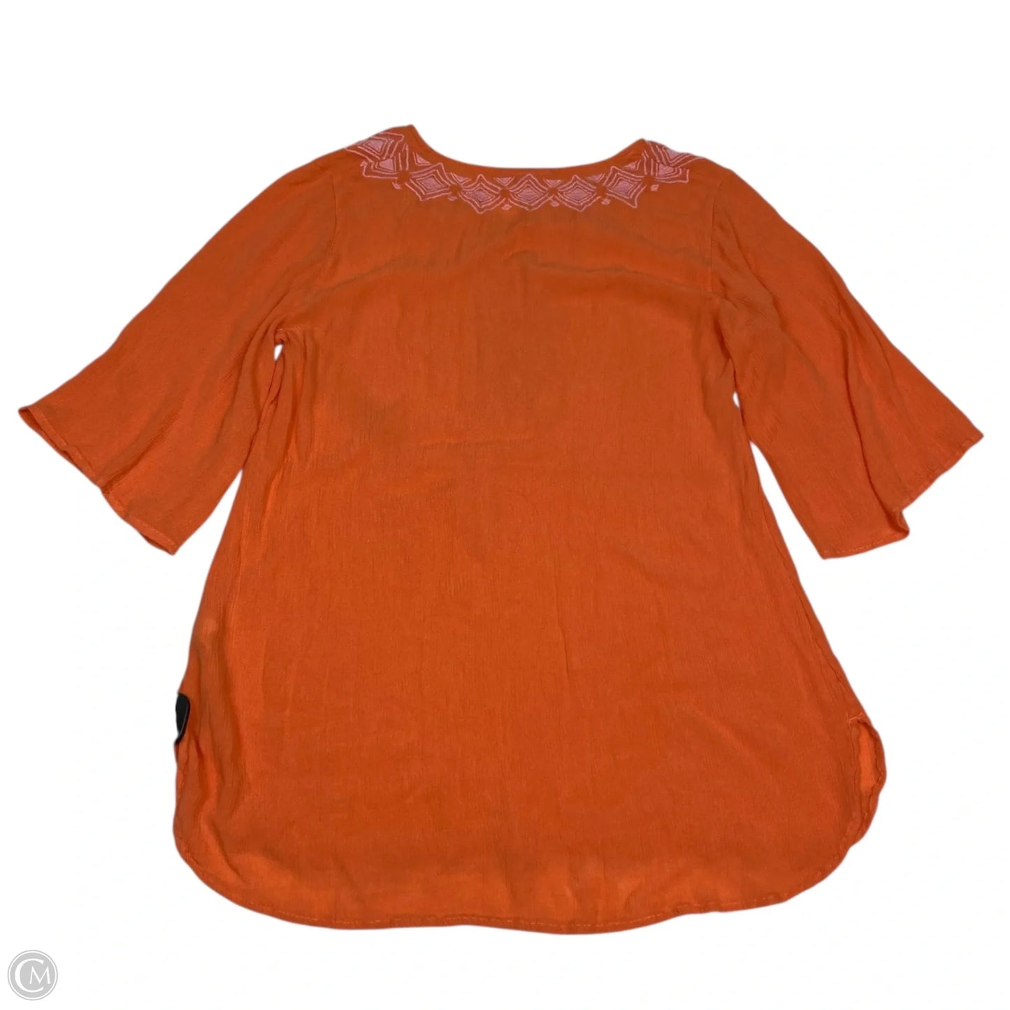 Top 3/4 Sleeve Designer By Lilly Pulitzer In Orange, Size: M