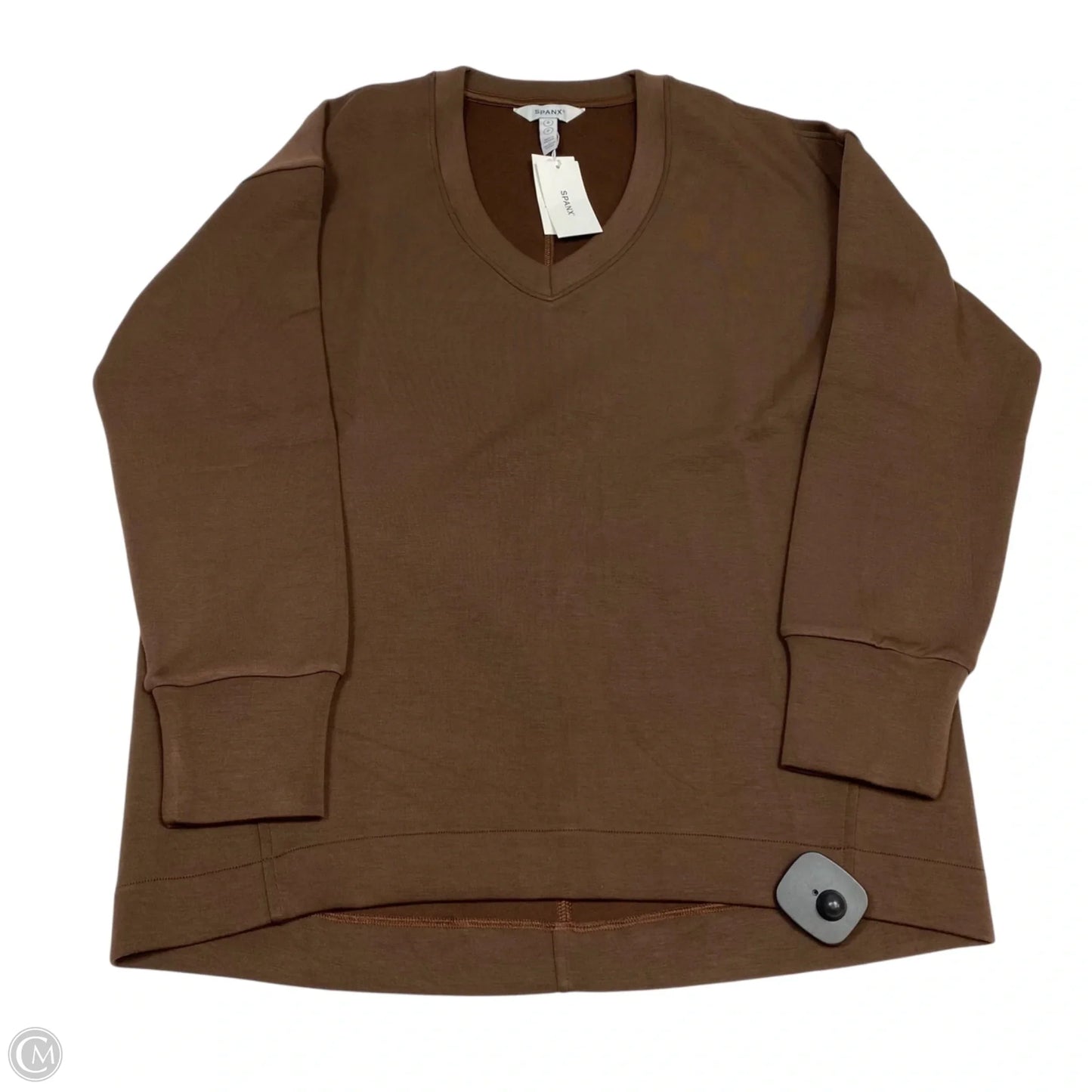 Athletic Sweatshirt Crewneck By Spanx In Brown, Size: S
