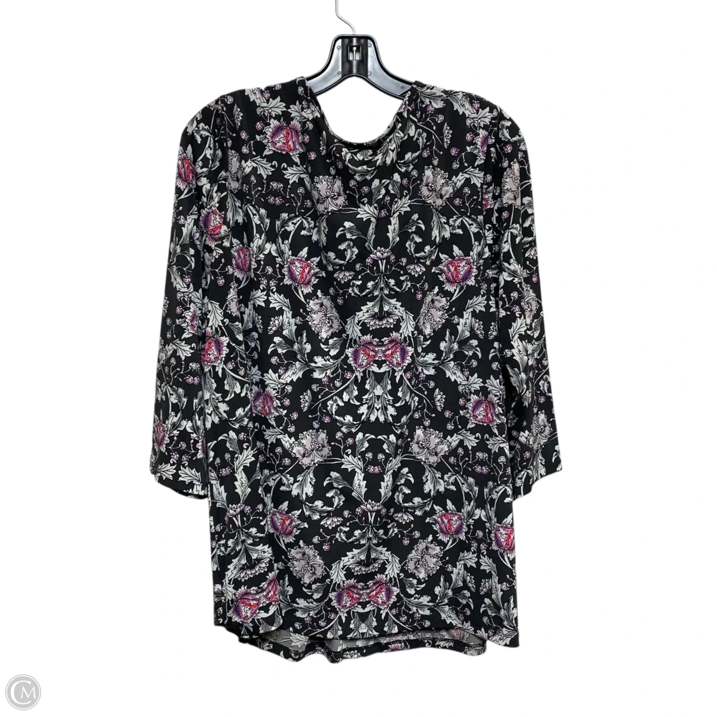 Top Long Sleeve By Lane Bryant In Grey & Pink, Size: 2x