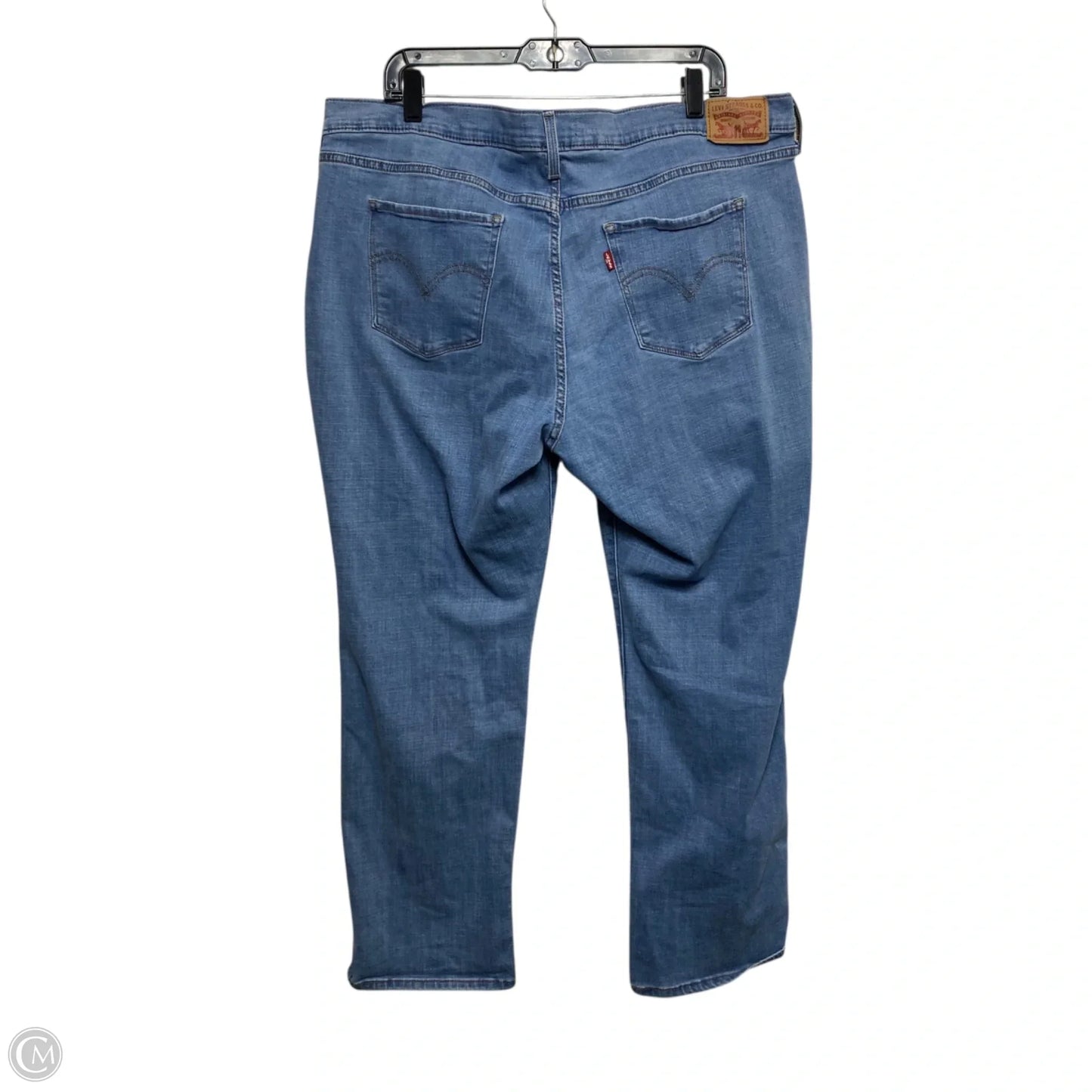 Jeans Straight By Levis In Blue Denim, Size: 20