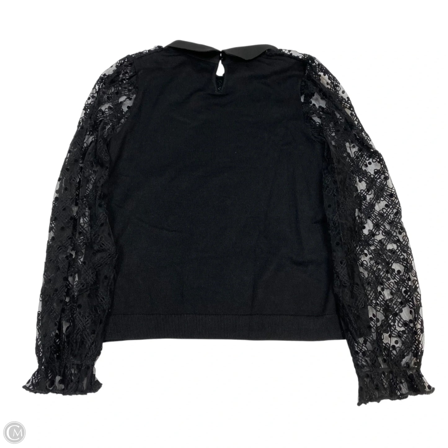 Top Long Sleeve By Adrianna Papell In Black, Size: S