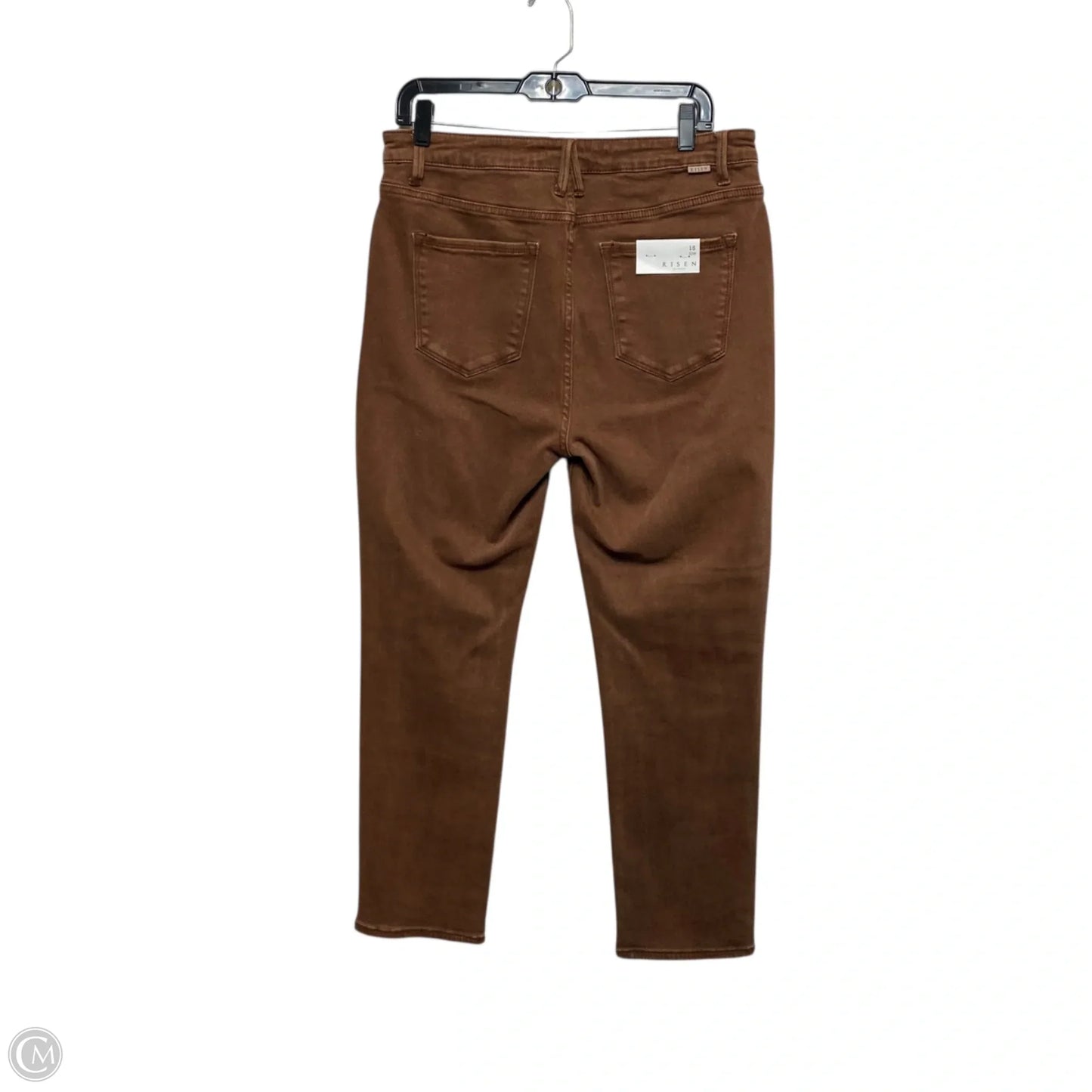 Jeans Skinny By Risen In Brown Denim, Size: 14