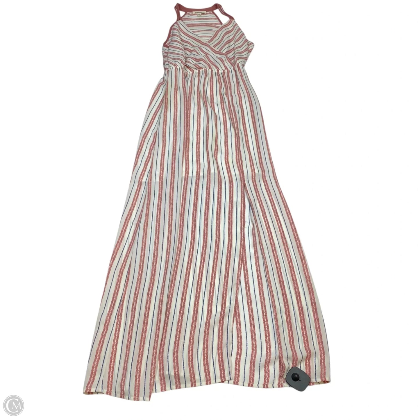 Dress Casual Maxi By Monteau In Pink & White, Size: M