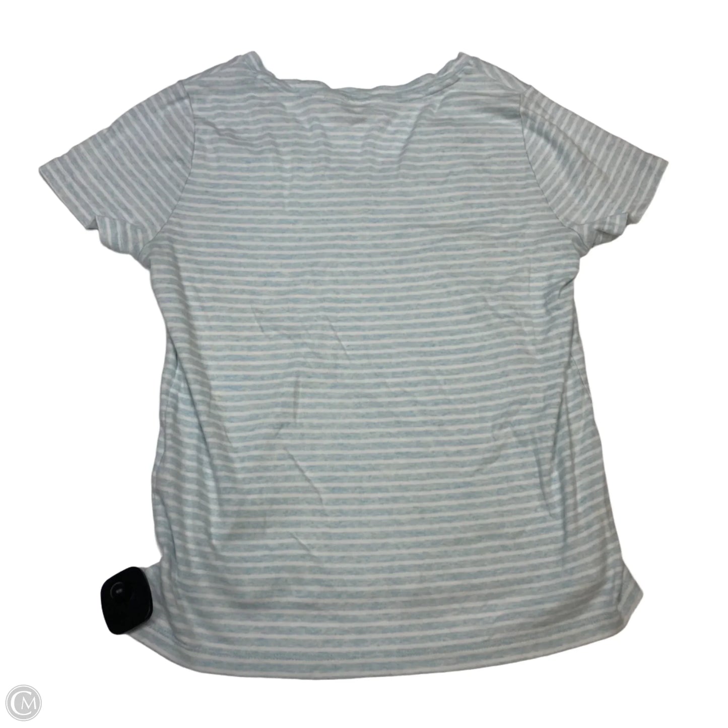 Top Short Sleeve Designer By Vineyard Vines In Blue & White, Size: M
