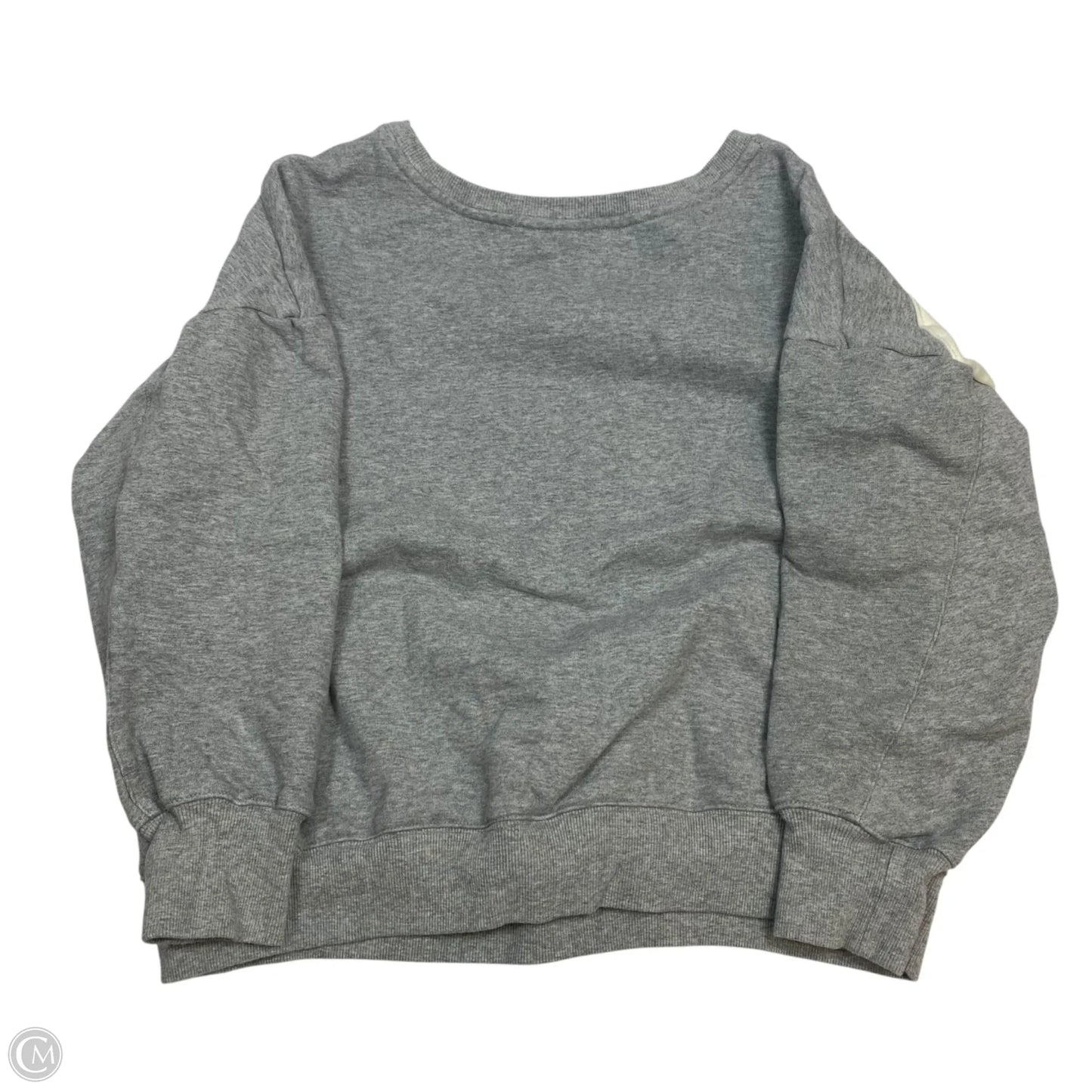 Sweatshirt Crewneck By Maeve In Cream & Grey, Size: M