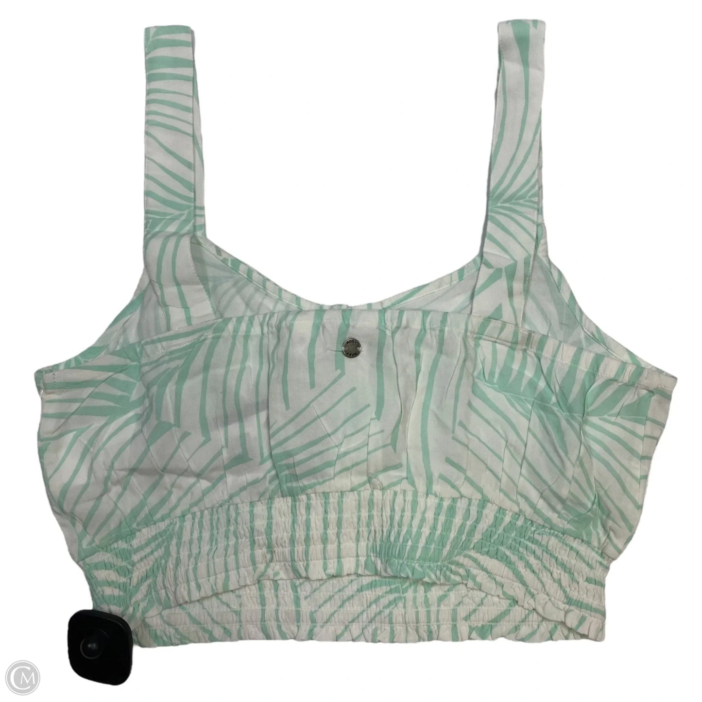 Top Sleeveless Basic By Roxy In Green & White, Size: M
