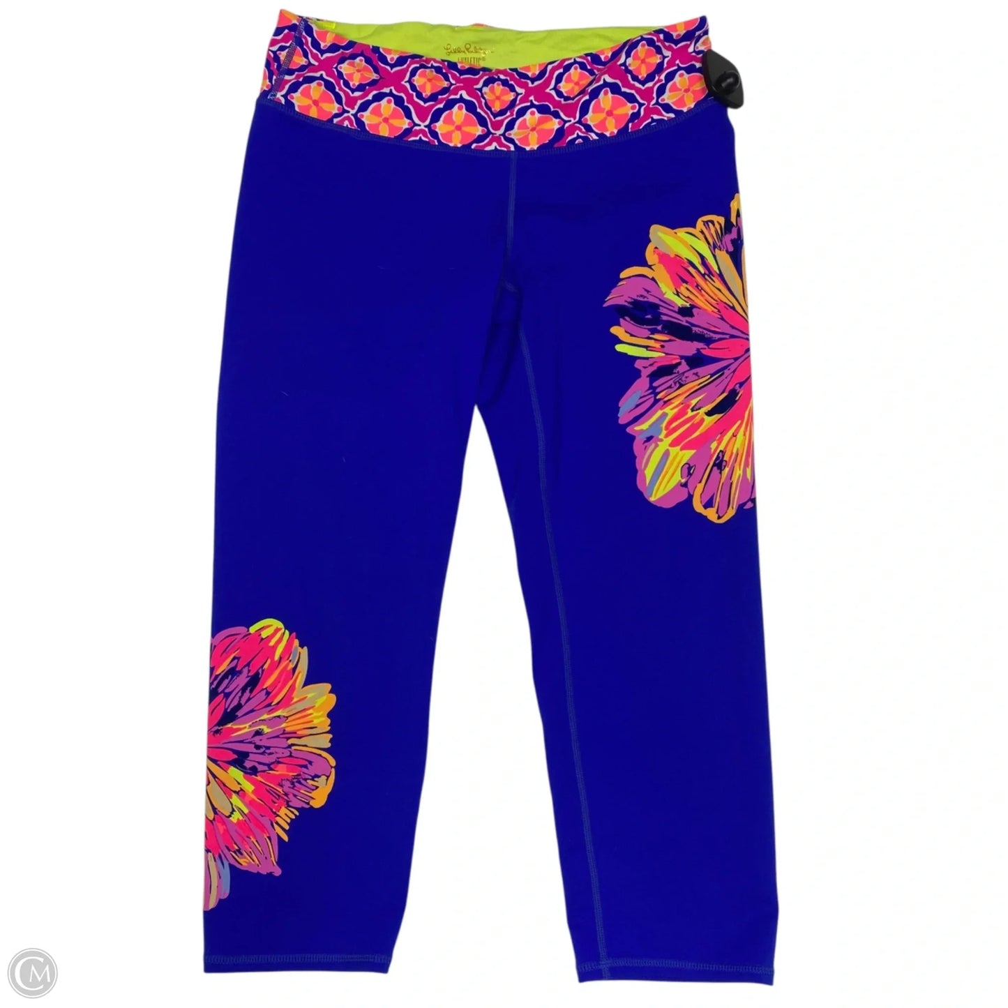 Capris Designer By Lilly Pulitzer In Blue & Pink, Size: M
