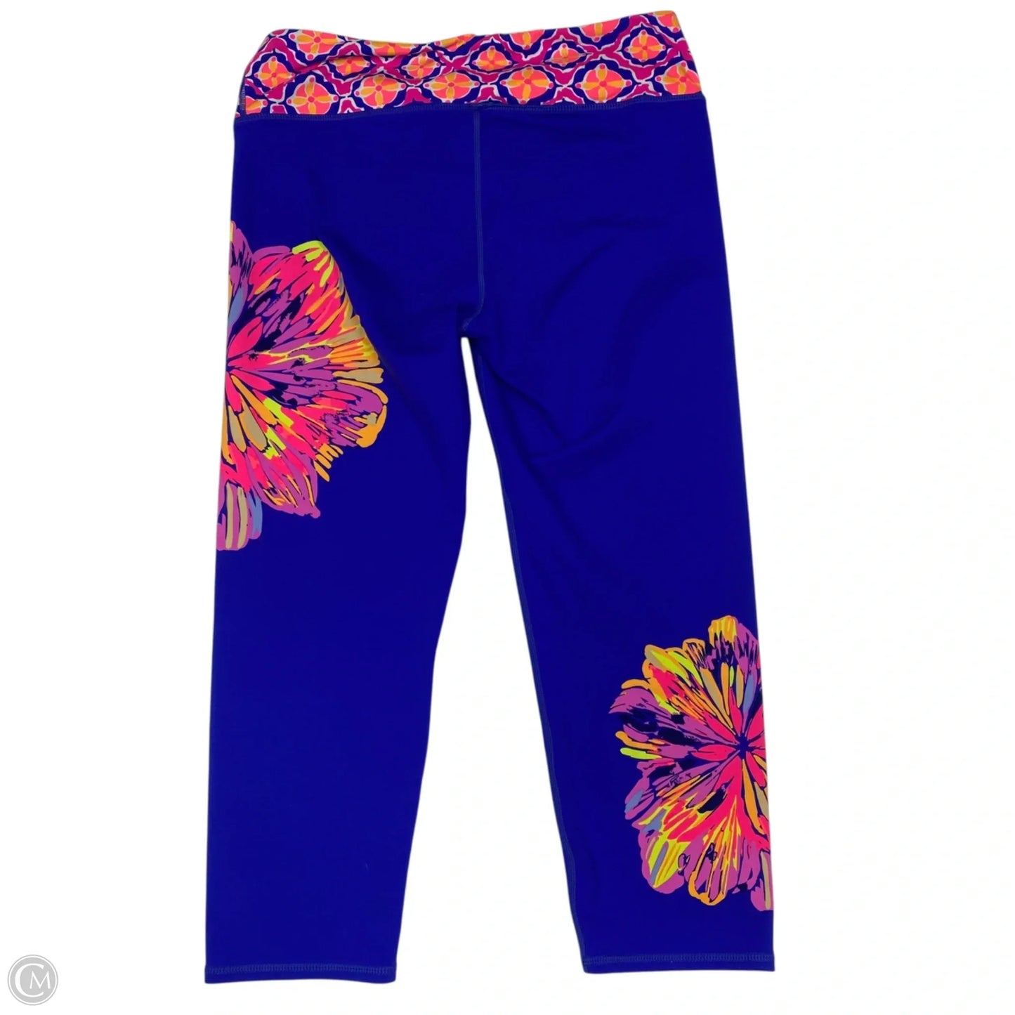 Capris Designer By Lilly Pulitzer In Blue & Pink, Size: M