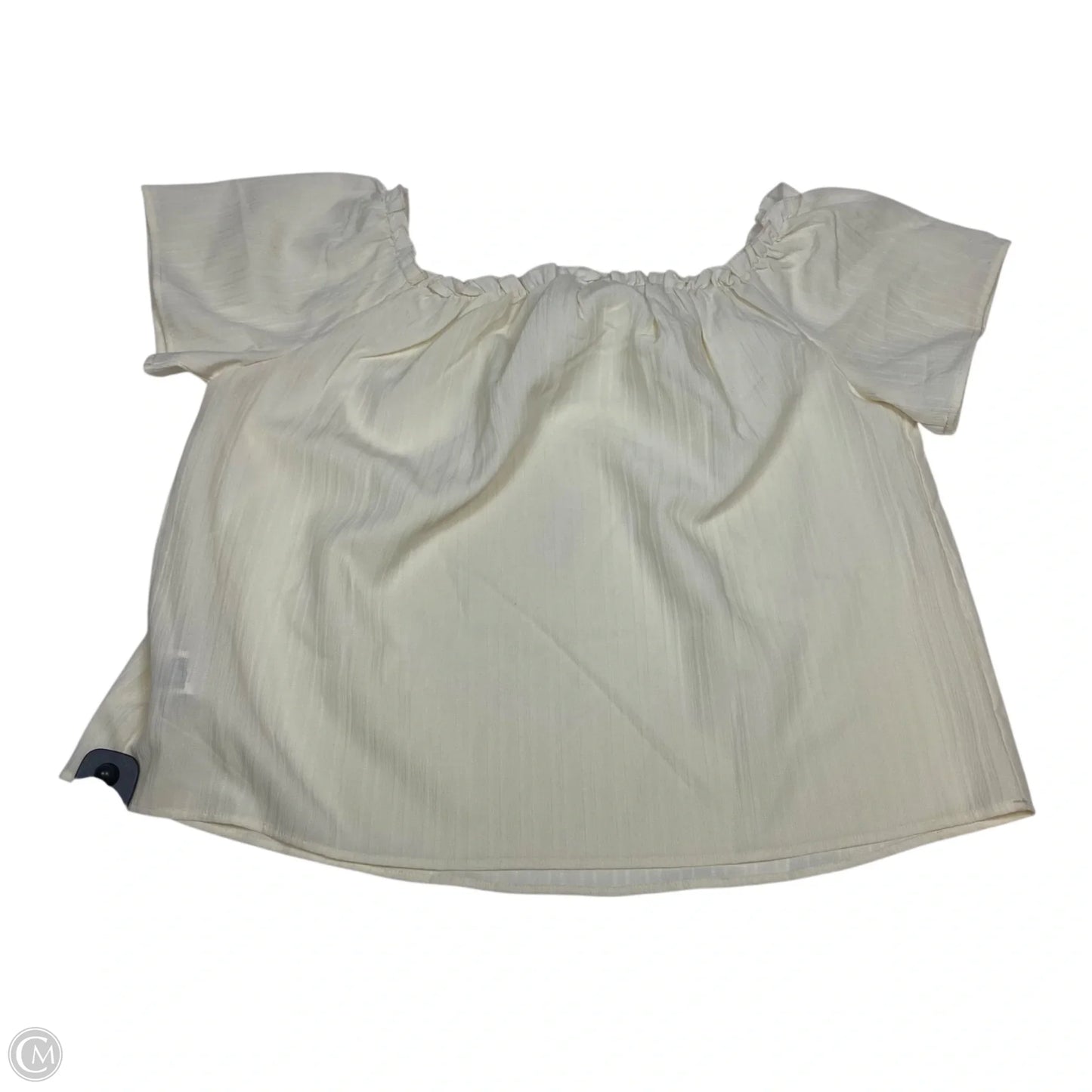 Top Short Sleeve By Shein In Cream, Size: 2x