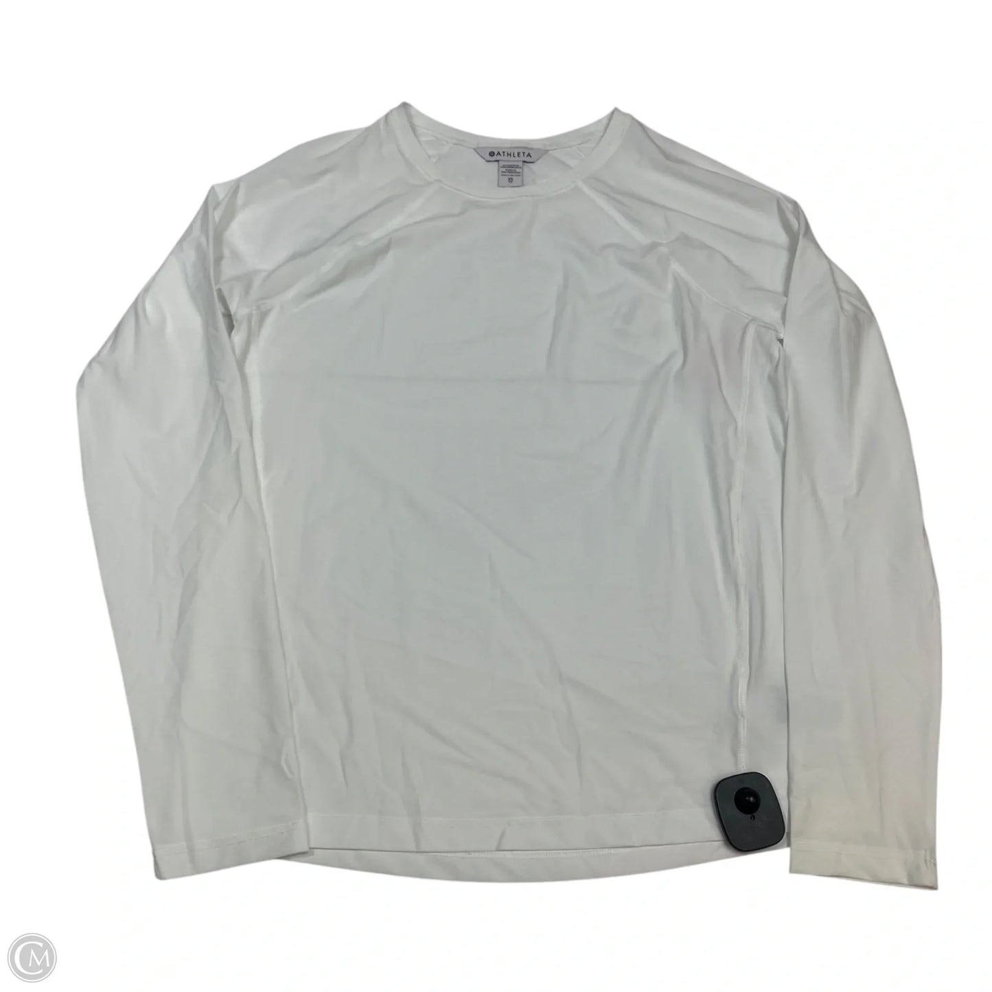 Athletic Top Long Sleeve Crewneck By Athleta In White, Size: Xs