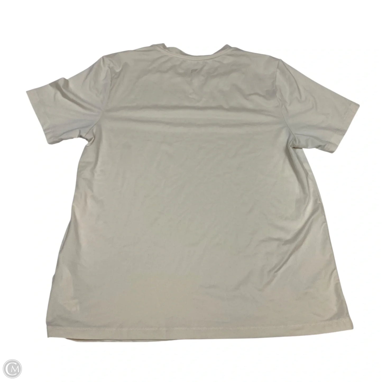 Athletic Top Short Sleeve By Fabletics In Cream, Size: L