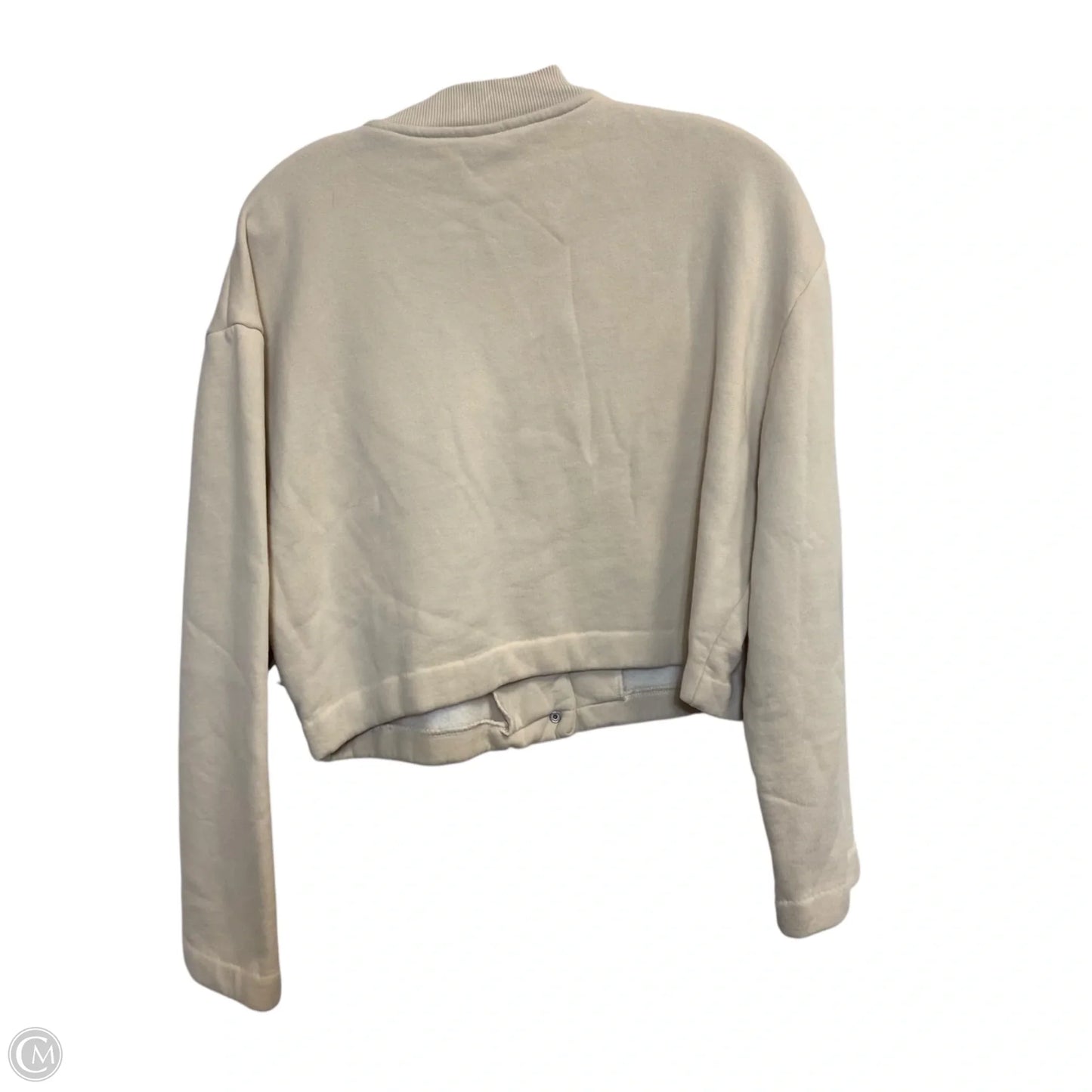 Sweatshirt Crewneck By H&m In Cream, Size: M