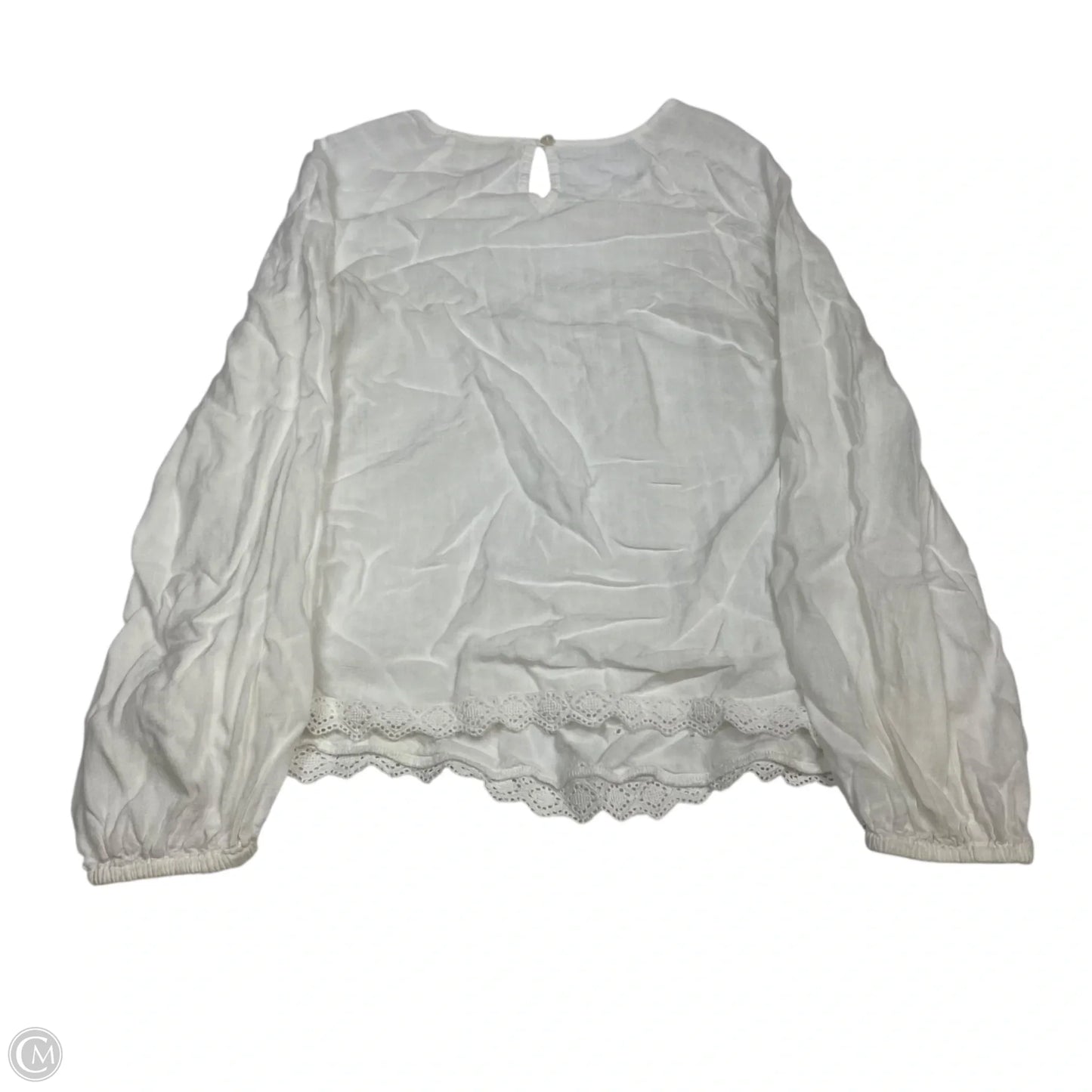 Top Long Sleeve By Lucky Brand In White, Size: Xs