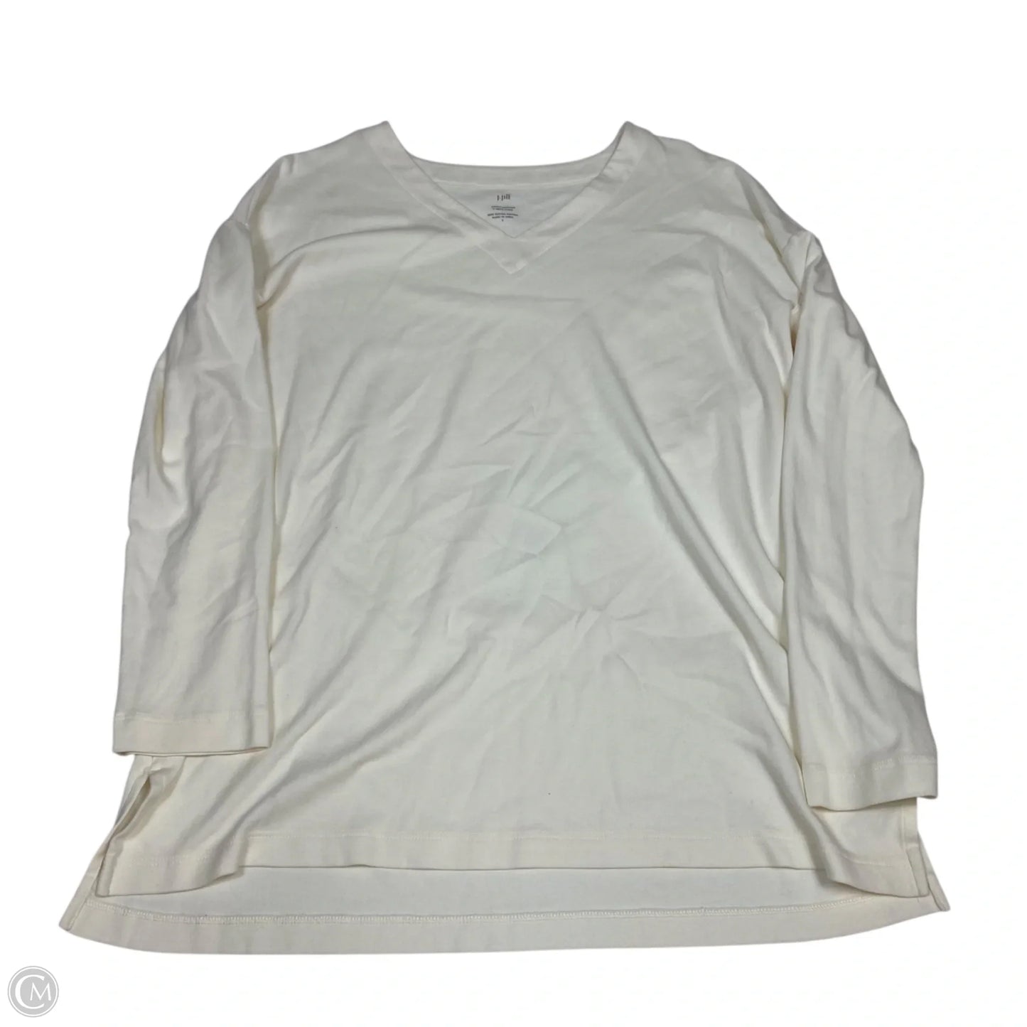 Top Long Sleeve Basic By J. Jill In Cream, Size: S