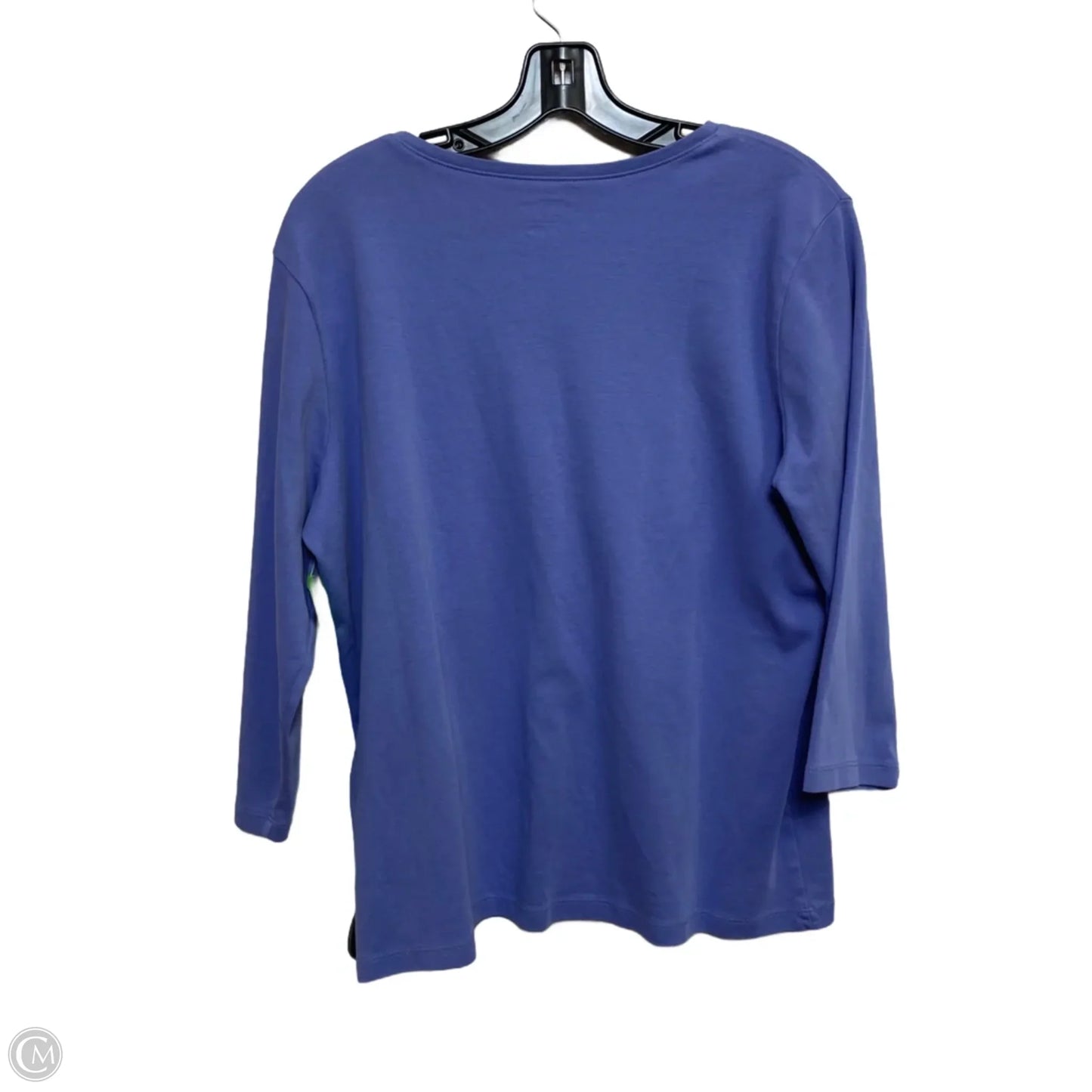 Top 3/4 Sleeve Basic By L.l. Bean In Blue, Size: Xl