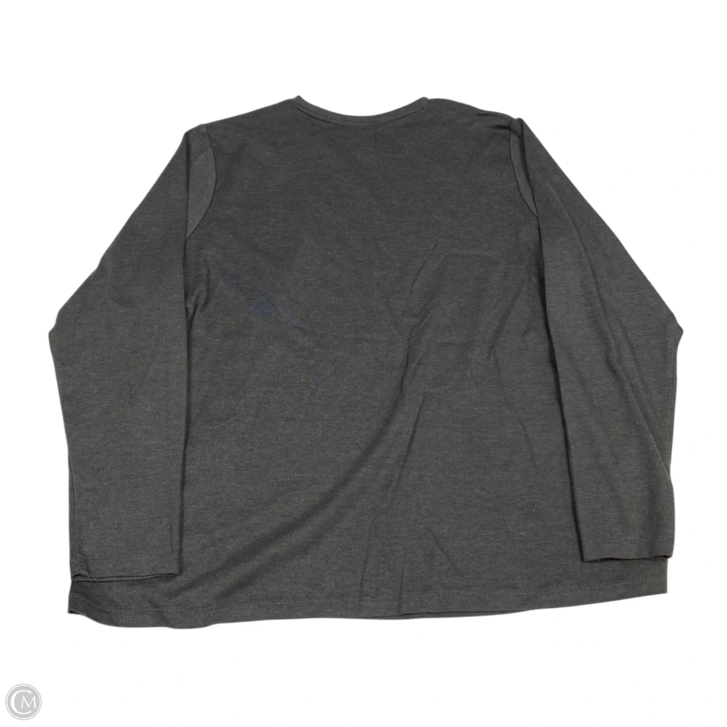 Top Long Sleeve Basic By Kim Rogers In Grey, Size: 1x