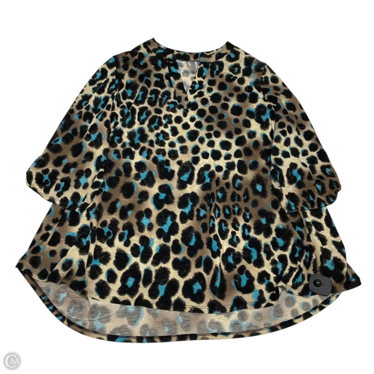 Top 3/4 Sleeve By Honeyme In Animal Print, Size: Xl