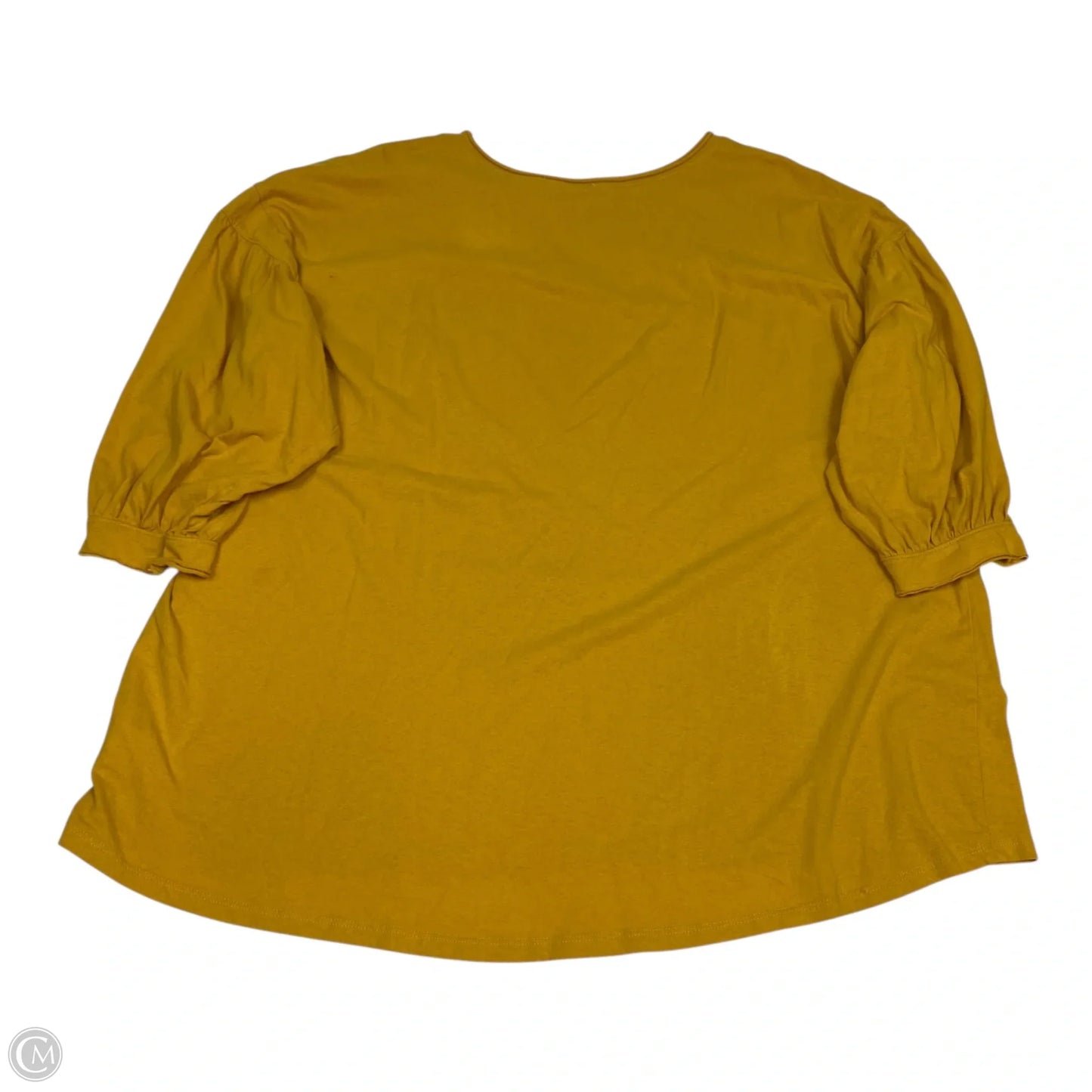 Top 3/4 Sleeve By Umgee In Yellow, Size: Xl