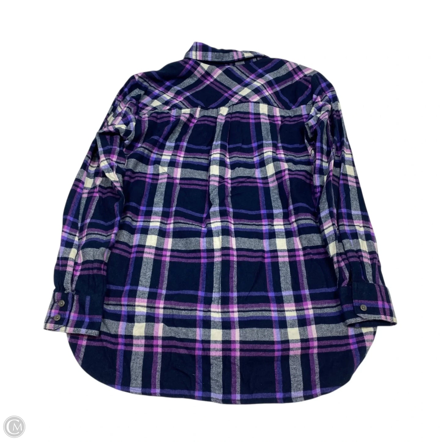 Top Long Sleeve By Loft In Blue & Purple, Size: S