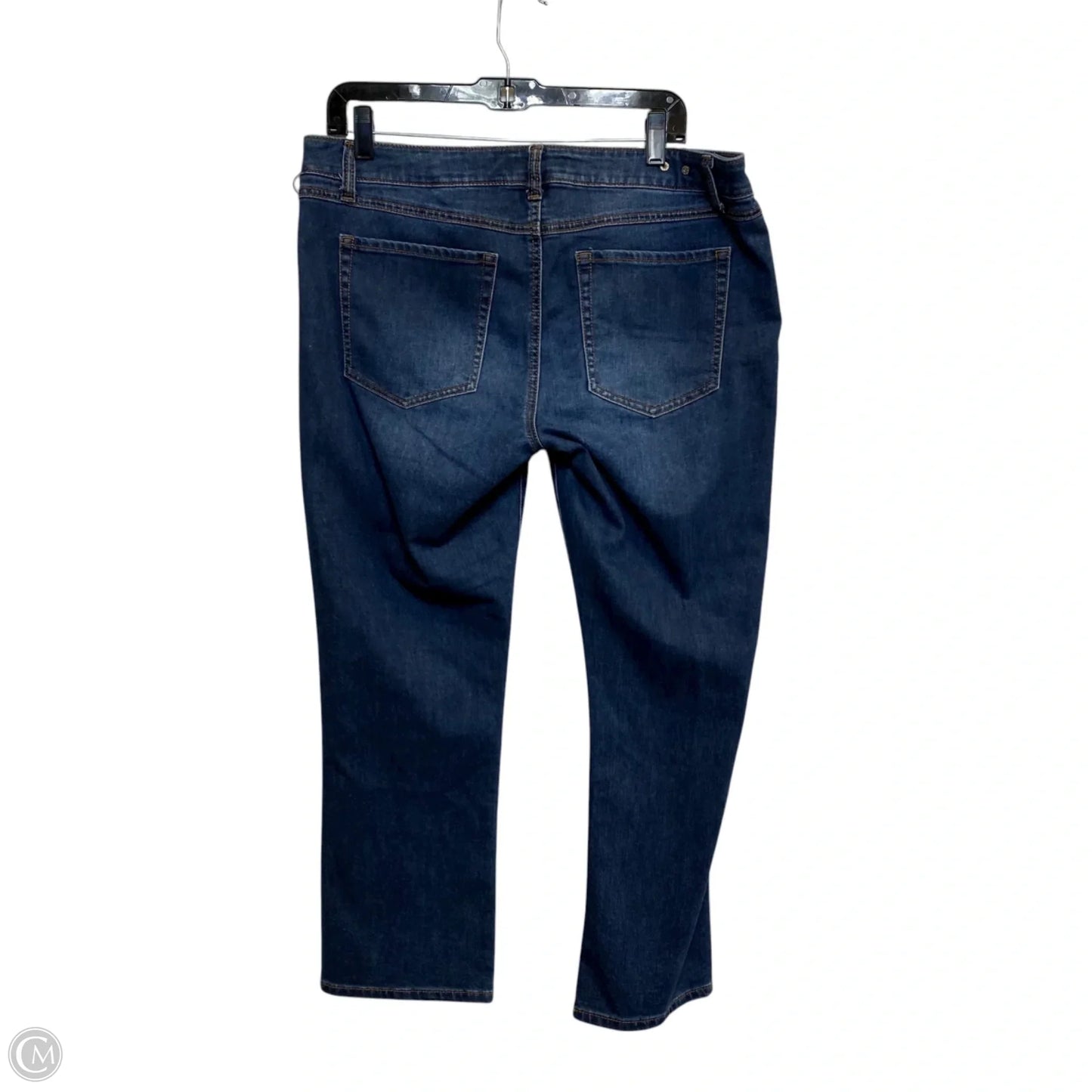 Jeans Cropped By Cabi In Blue Denim, Size: 12