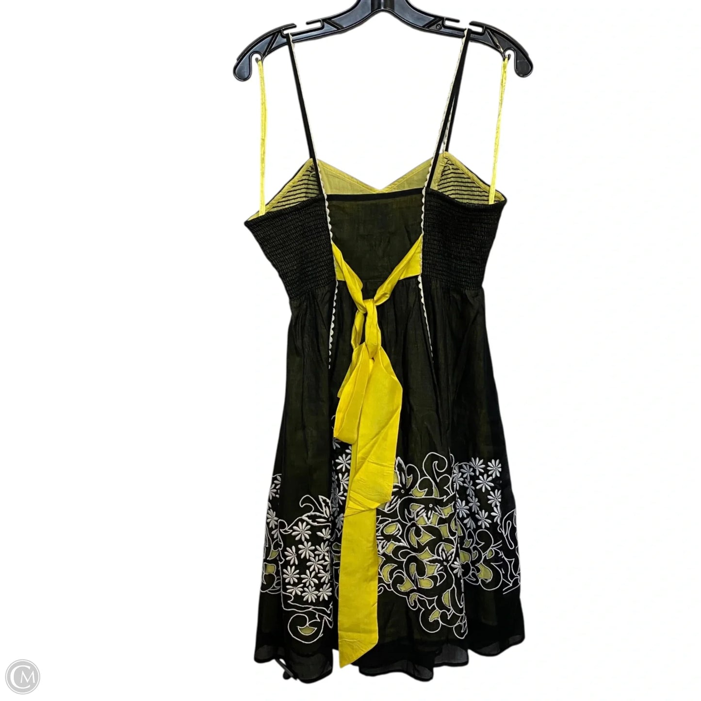 Dress Casual Short By Floreat In Black & Yellow, Size: S