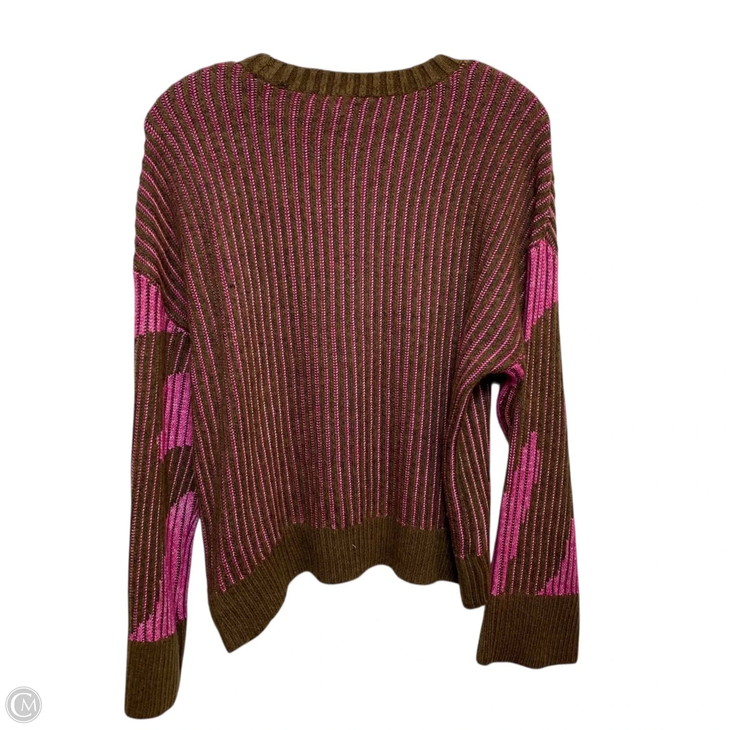 Sweater By Nine West Apparel In Brown & Pink, Size: Xl