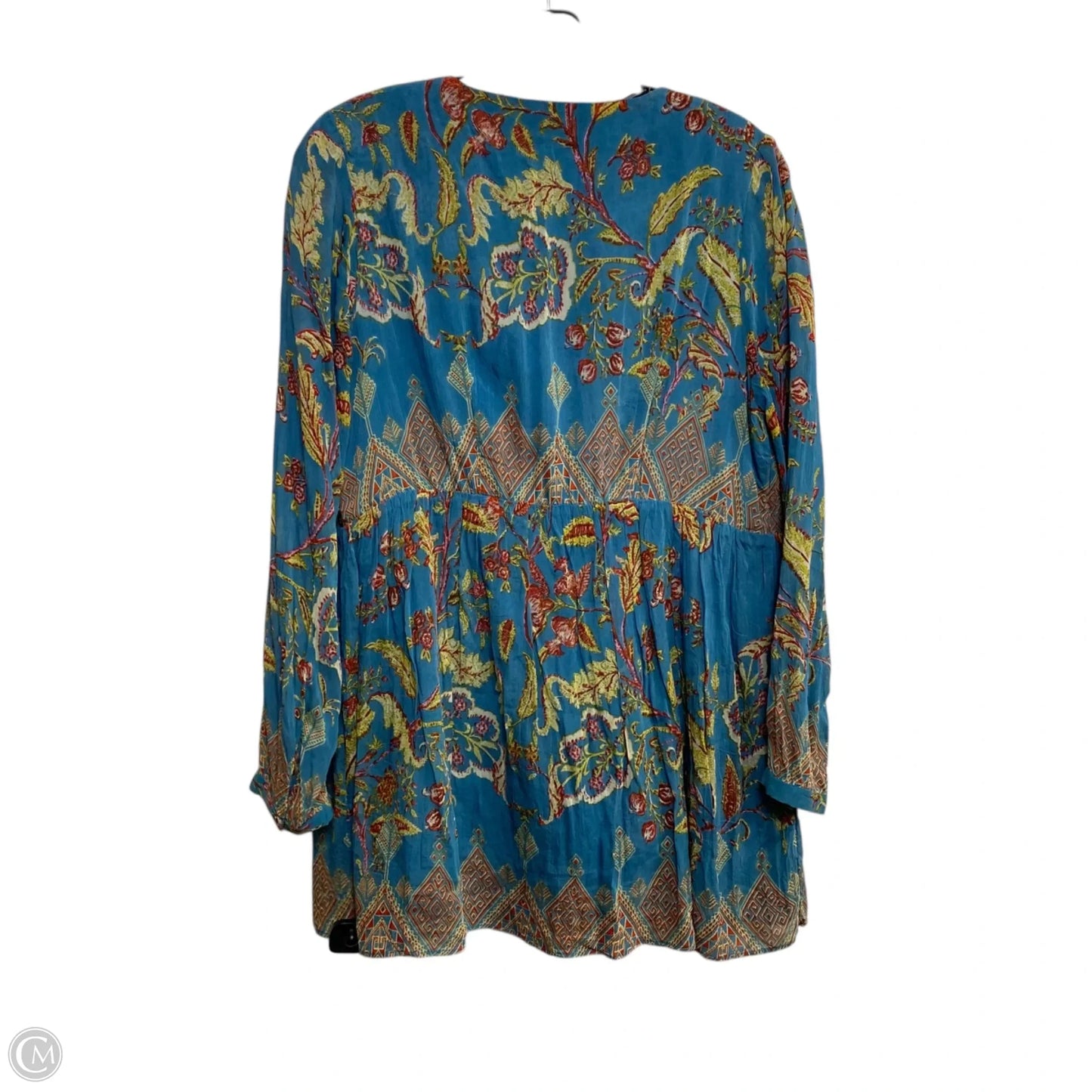 Top Long Sleeve By Soft Surroundings In Blue & Green, Size: M