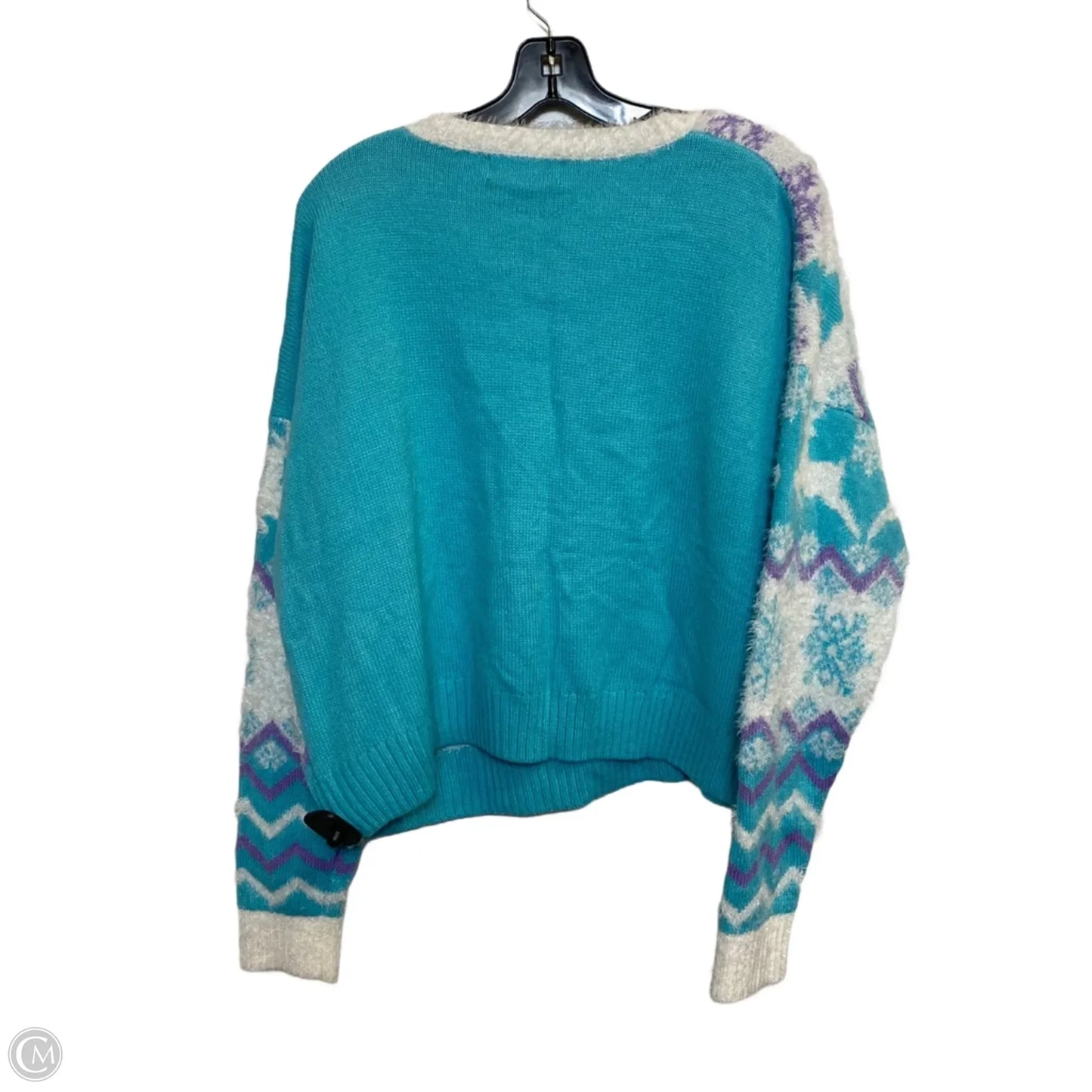 Sweater By 33 Degree In Blue & White, Size: Xxl