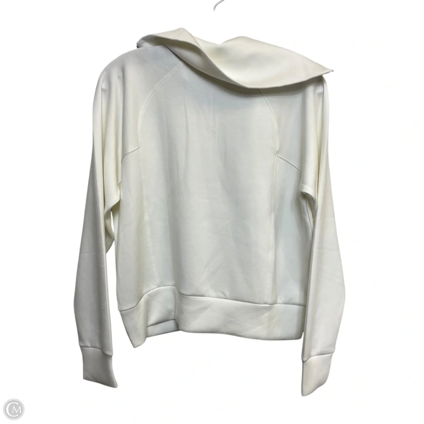 Athletic Top Long Sleeve Collar By Spanx In White, Size: S