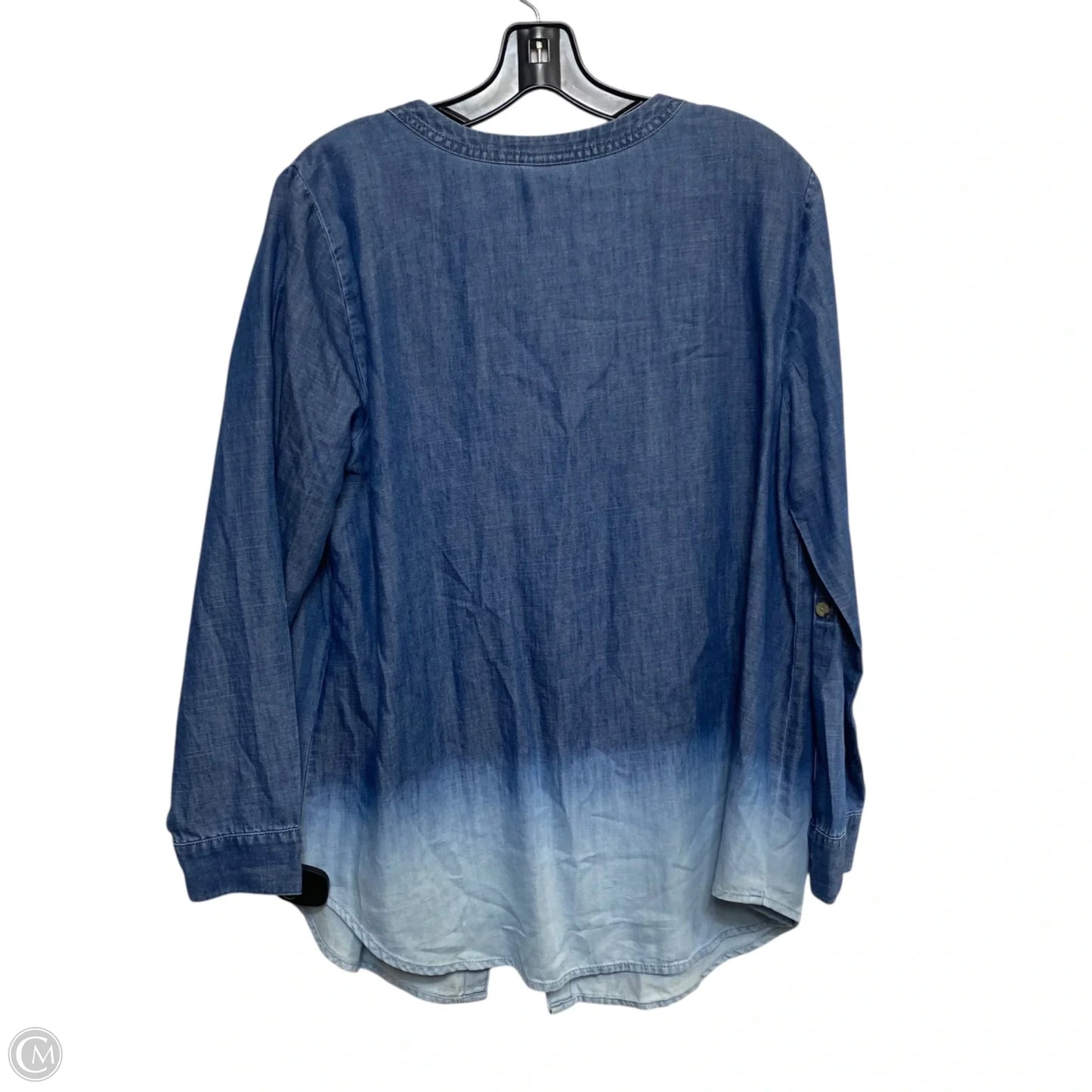 Top Long Sleeve By J. Jill In Blue Denim, Size: Mp