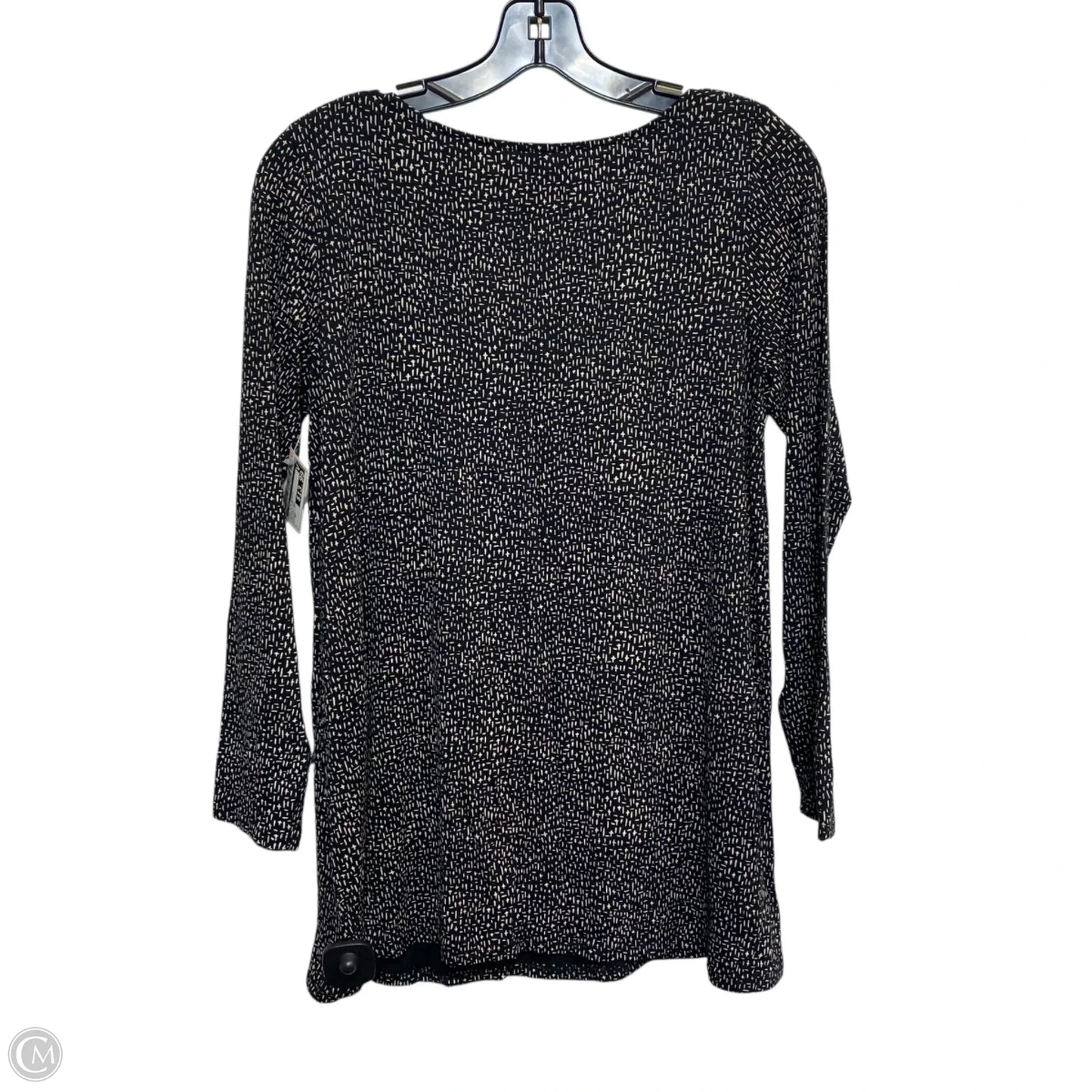 Top 3/4 Sleeve By J. Jill In Black & Tan, Size: Sp