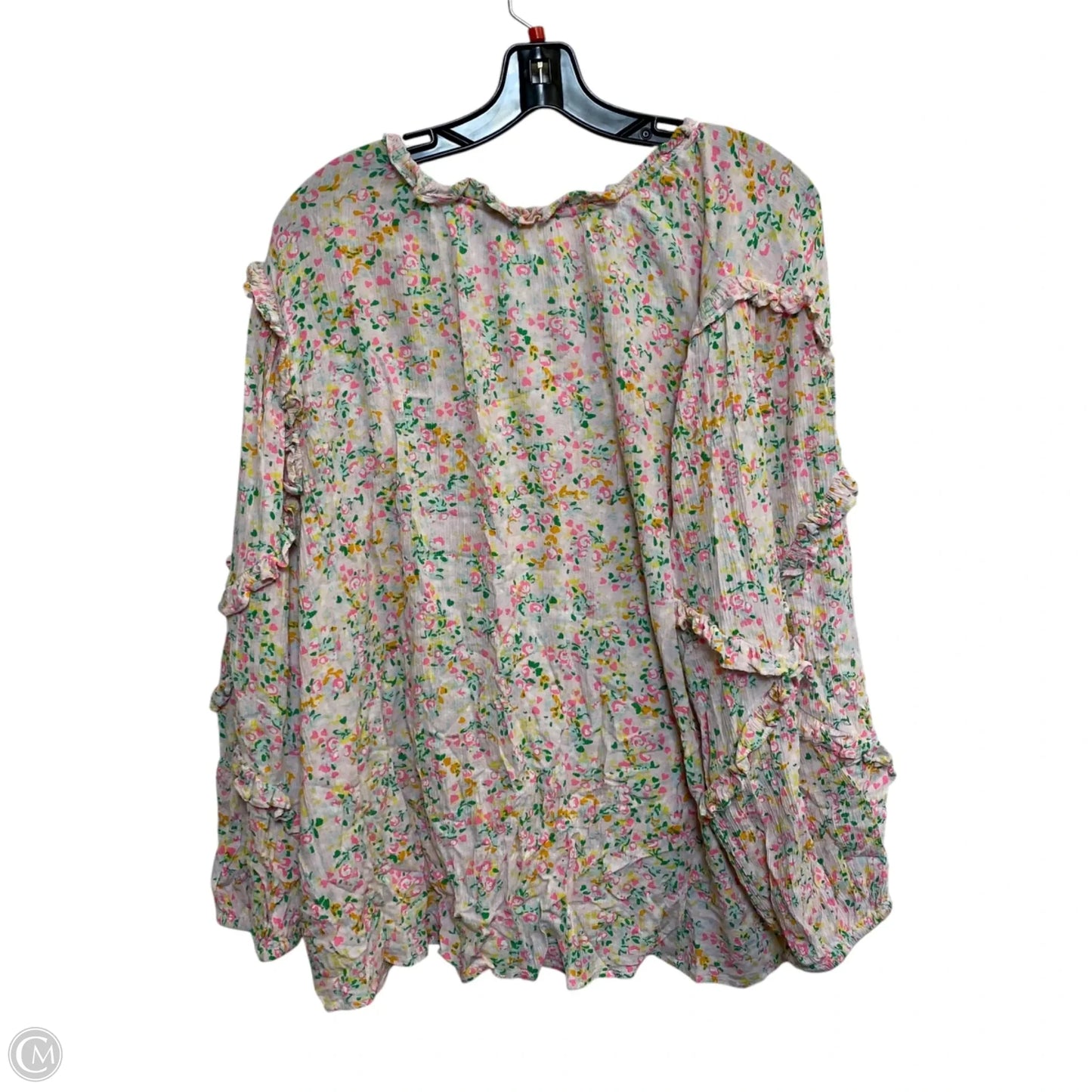 Top 3/4 Sleeve By Crown And Ivy In Pink, Size: 2x