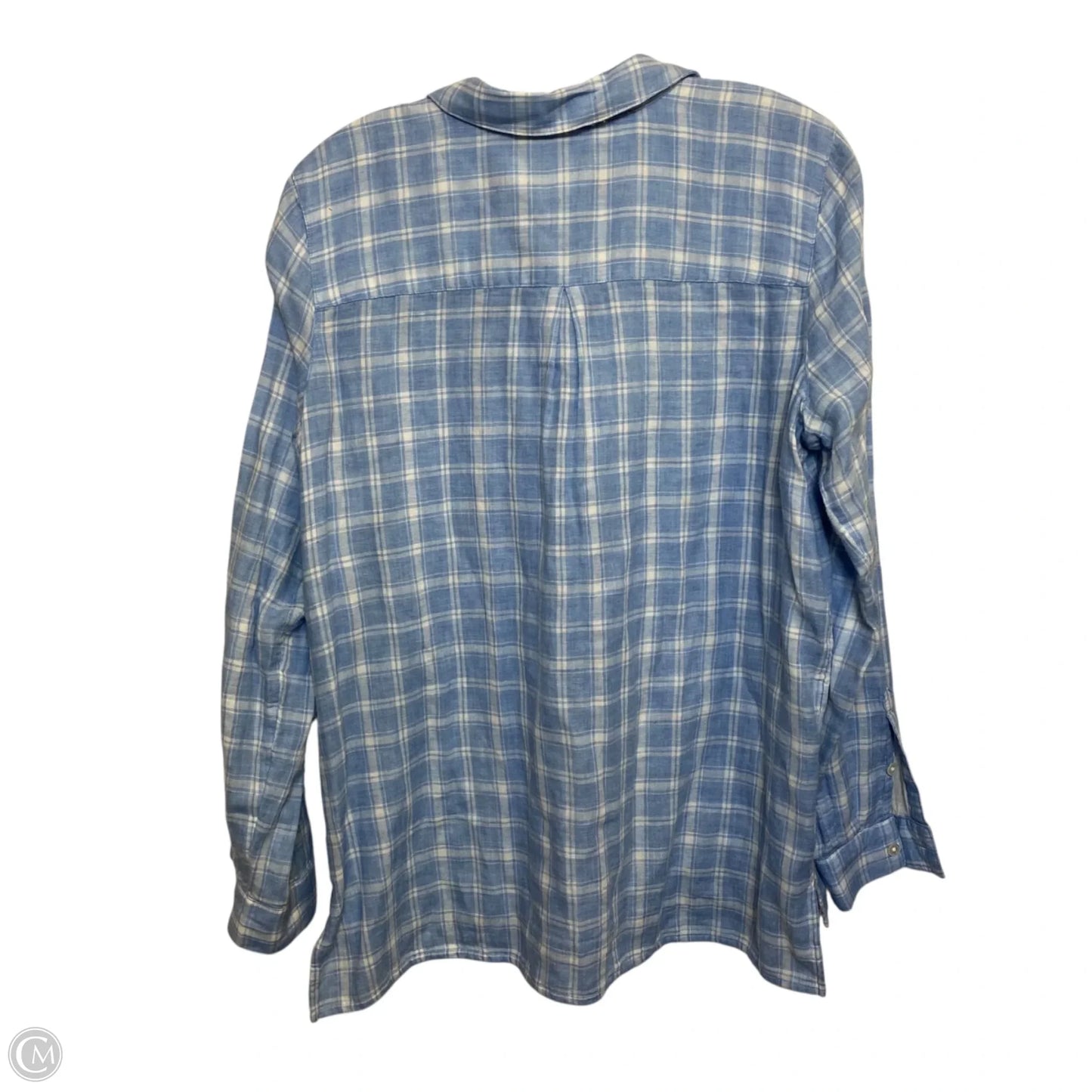 Top Long Sleeve By J. Jill In Blue & White, Size: S