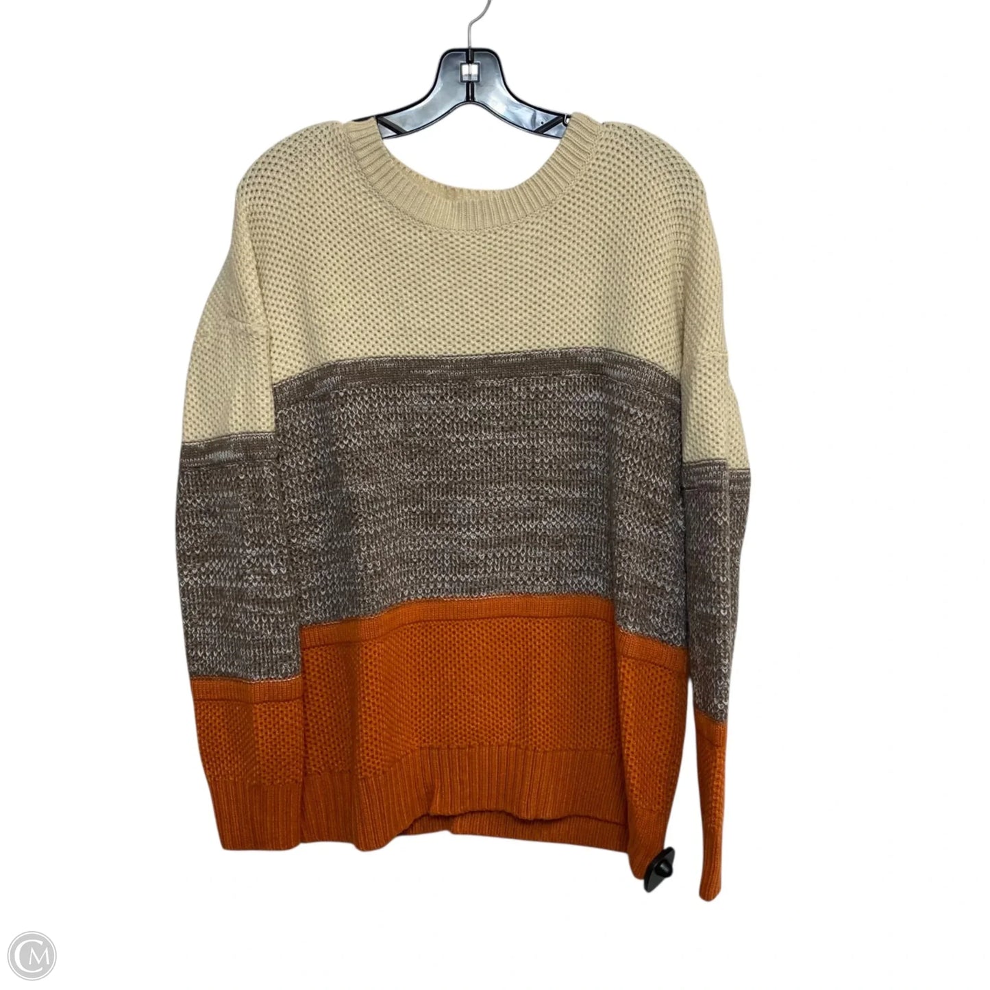 Sweater By Cmf In Cream & Orange, Size: M