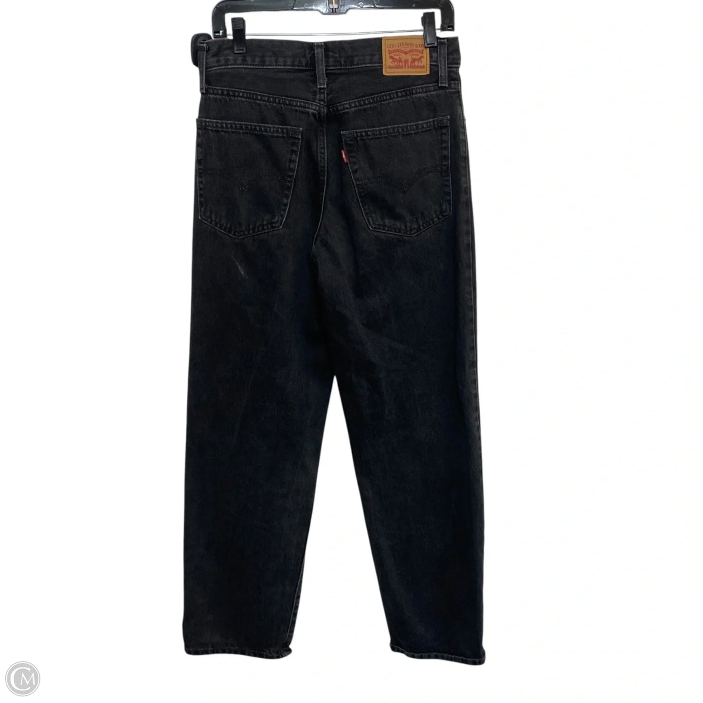 Jeans Wide Leg By Levis In Black Denim, Size: 4