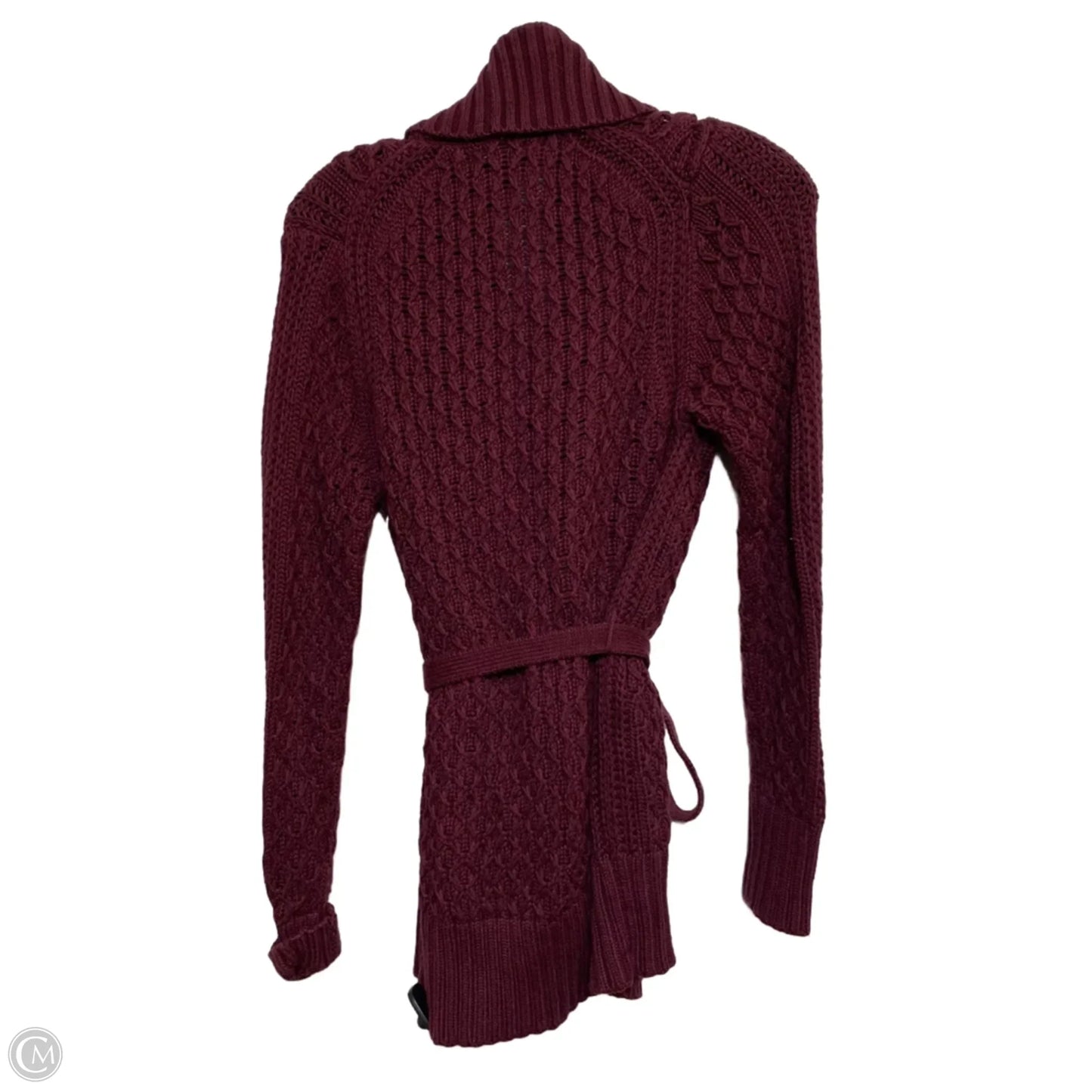 Sweater Cardigan By Banana Republic In Maroon, Size: M