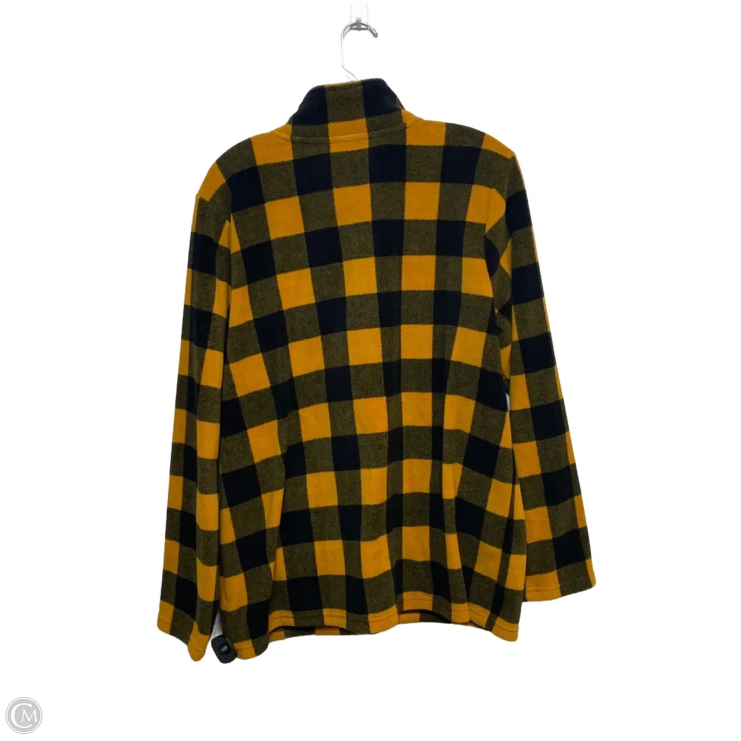 Jacket Fleece By D&co. In Black & Yellow, Size: L