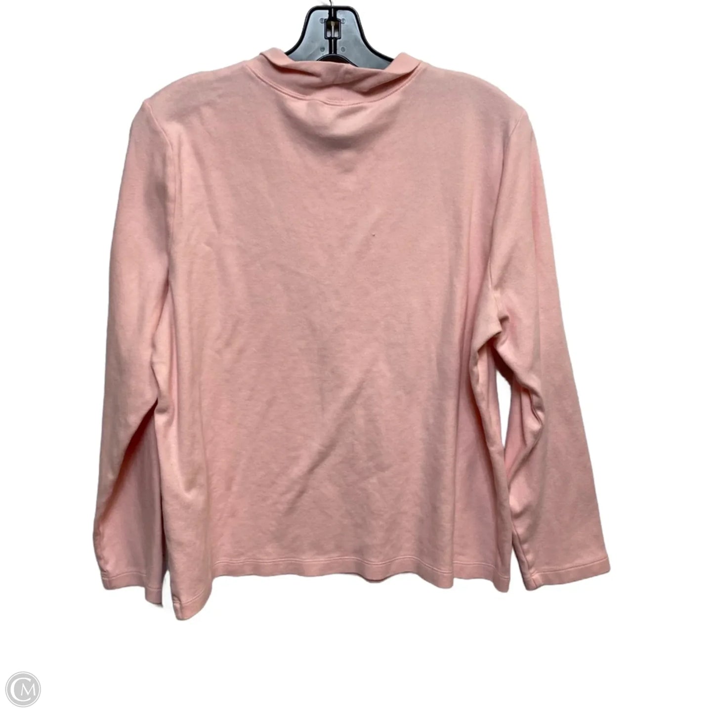Top Long Sleeve Basic By Karen Scott In Pink, Size: Xl