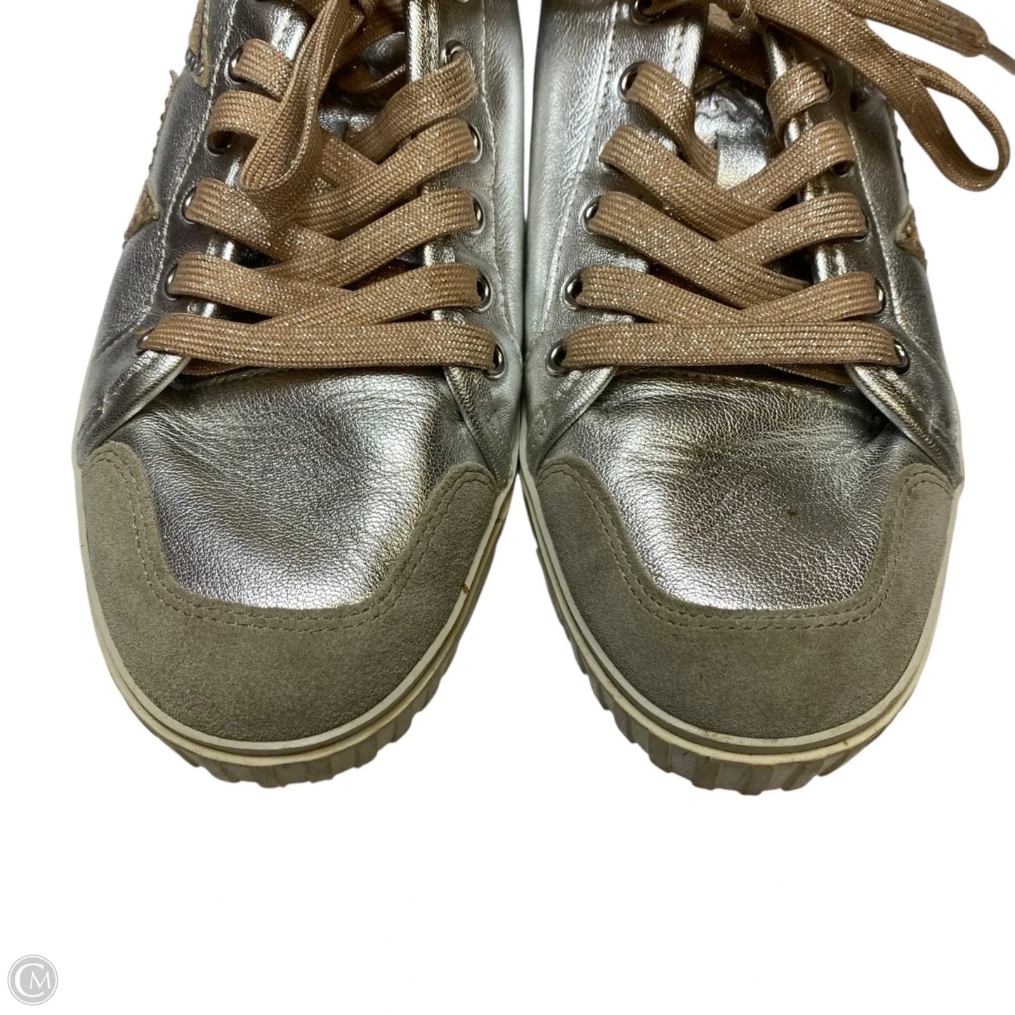 Shoes Sneakers By Ash In Silver & Tan, Size: 7.5