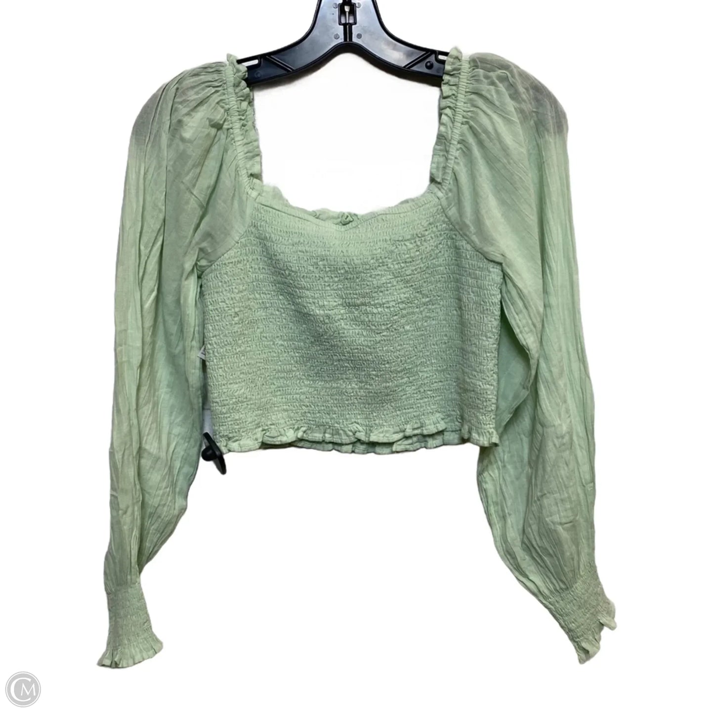 Top Long Sleeve By Aerie In Green, Size: S
