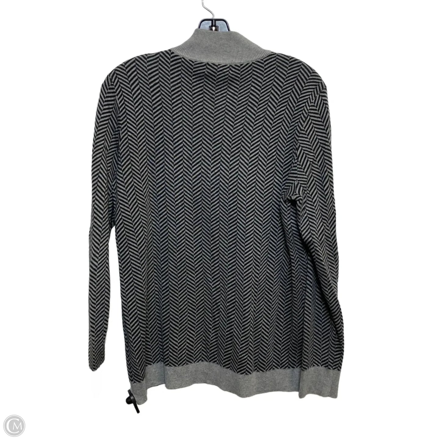Sweater By Calvin Klein In Black & Grey, Size: M