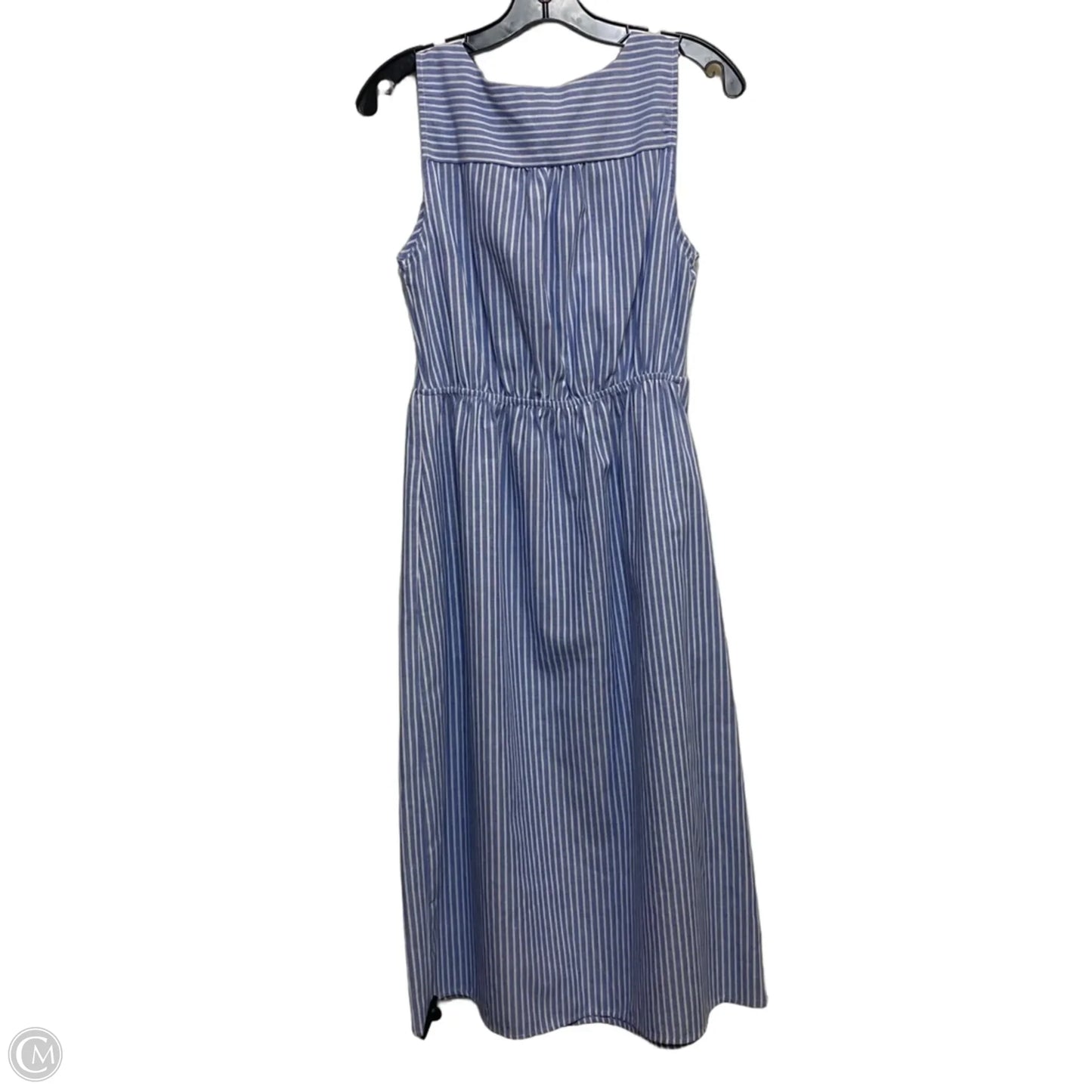 Dress Casual Midi By Monteau In Blue & White, Size: S