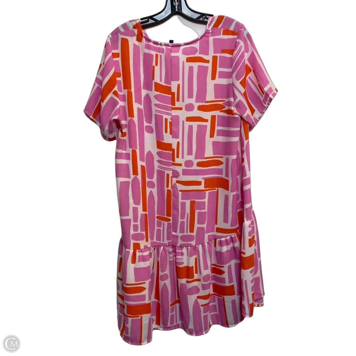Dress Casual Short By Michelle Mcdowell In Pink & Red, Size: L
