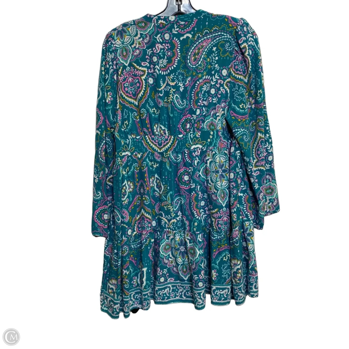 Dress Casual Short By Crown And Ivy In Green & Pink, Size: M
