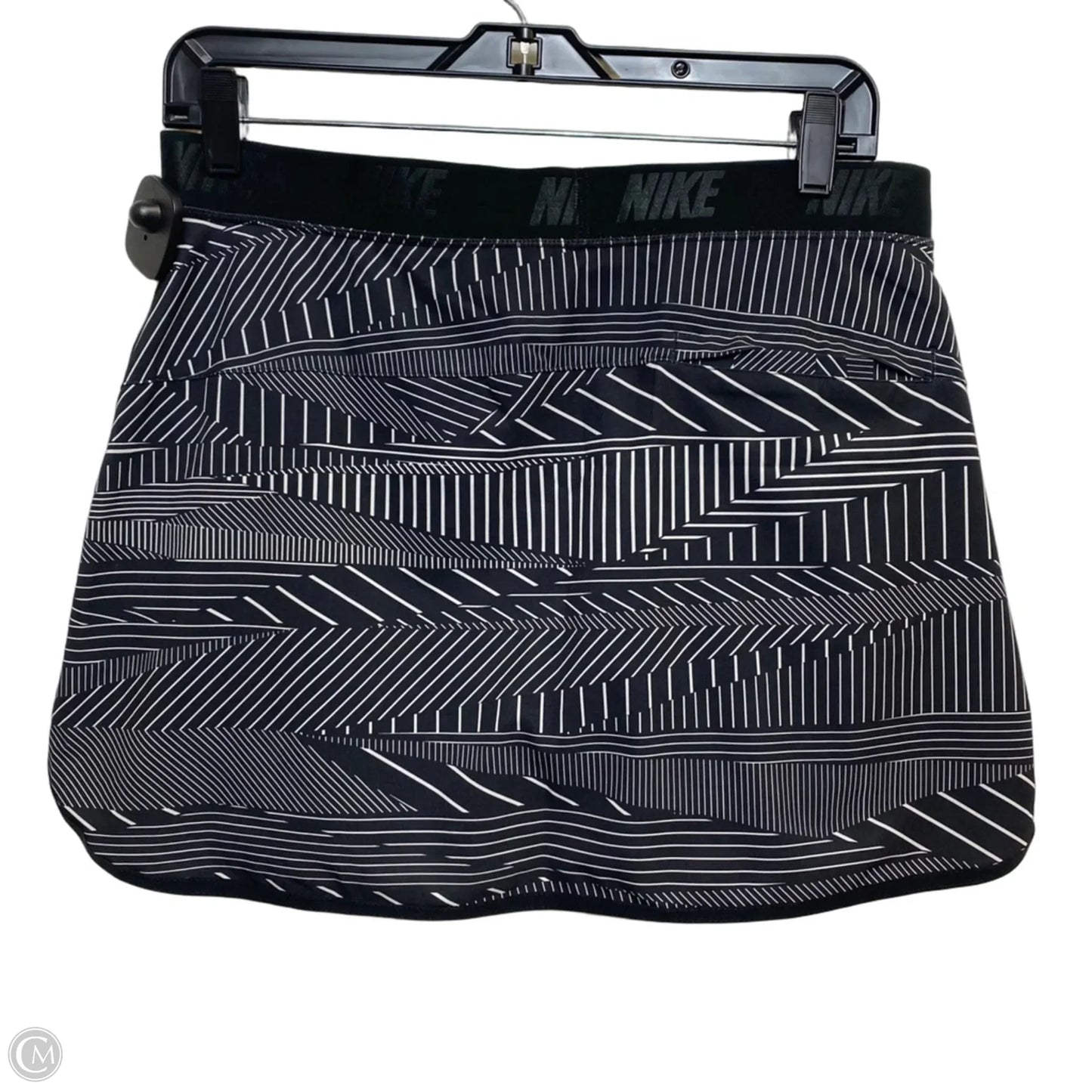 Athletic Skort By Nike Apparel In Black & White, Size: M