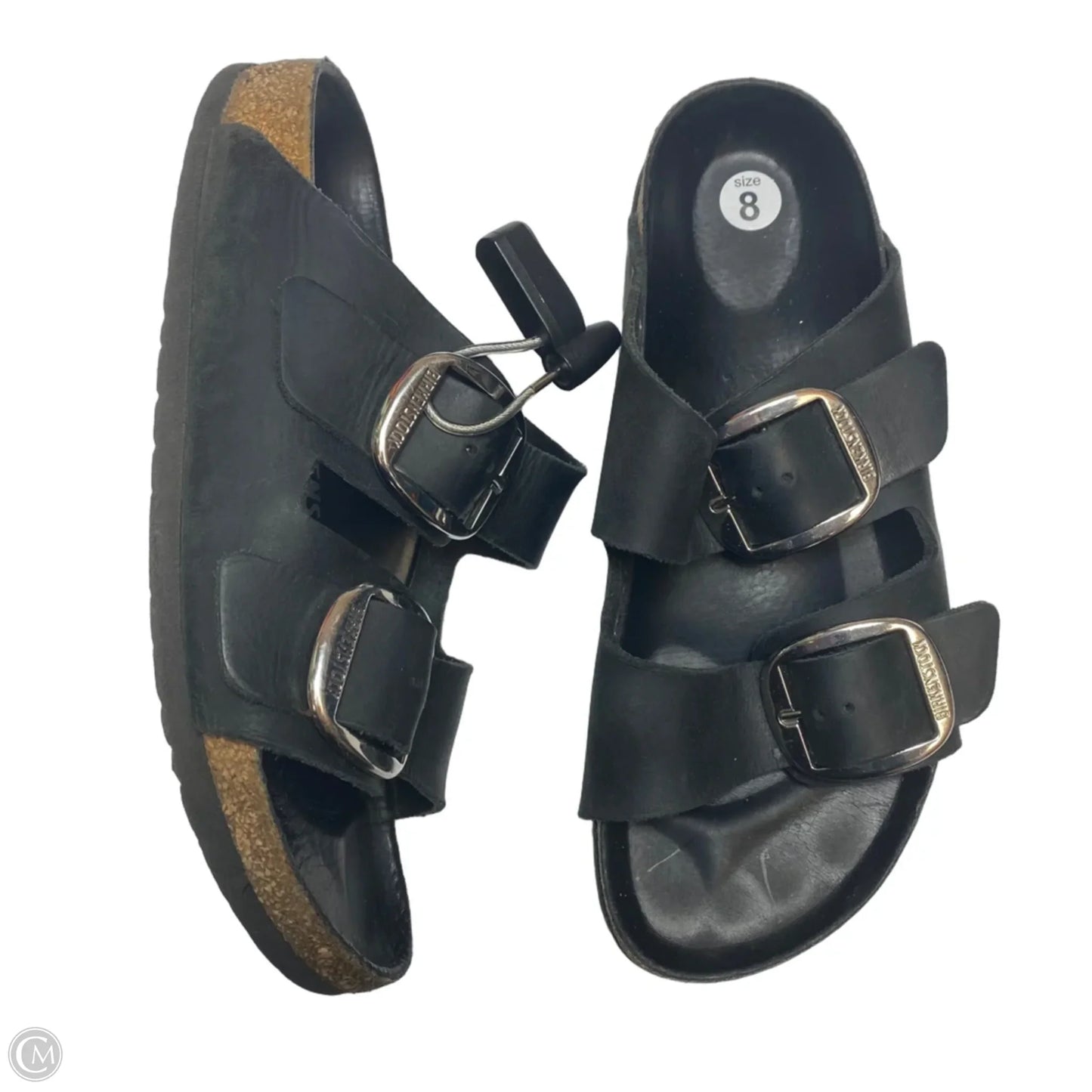Sandals Flats By Birkenstock In Black, Size: 8